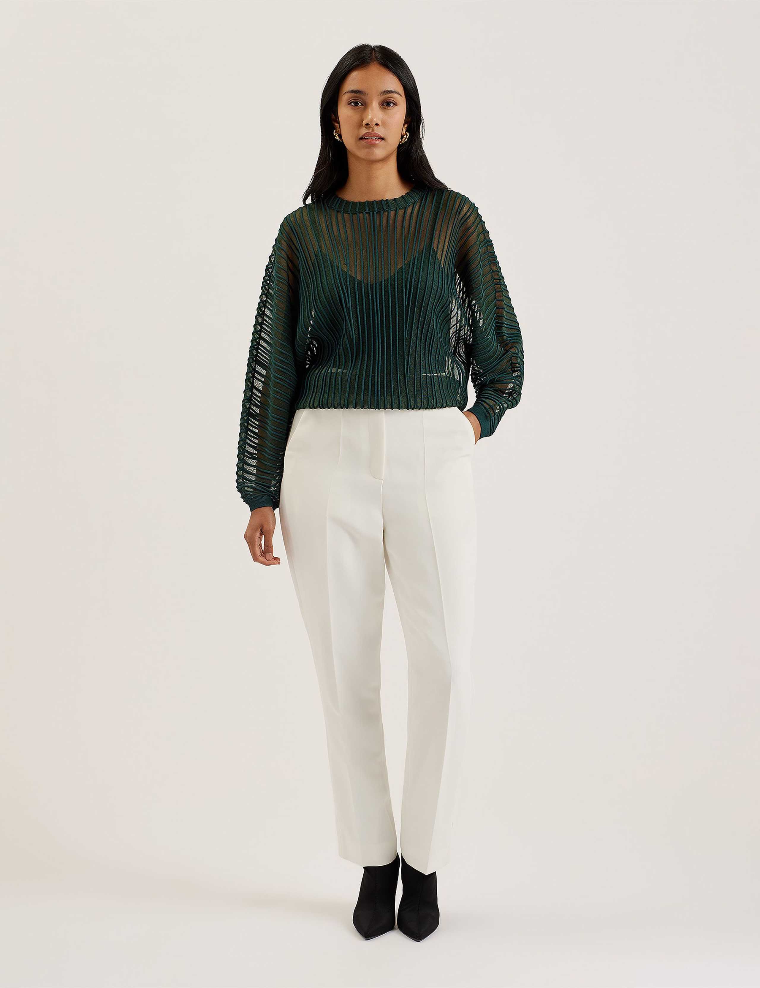 Sheer Striped Knitted Top 5 of 7