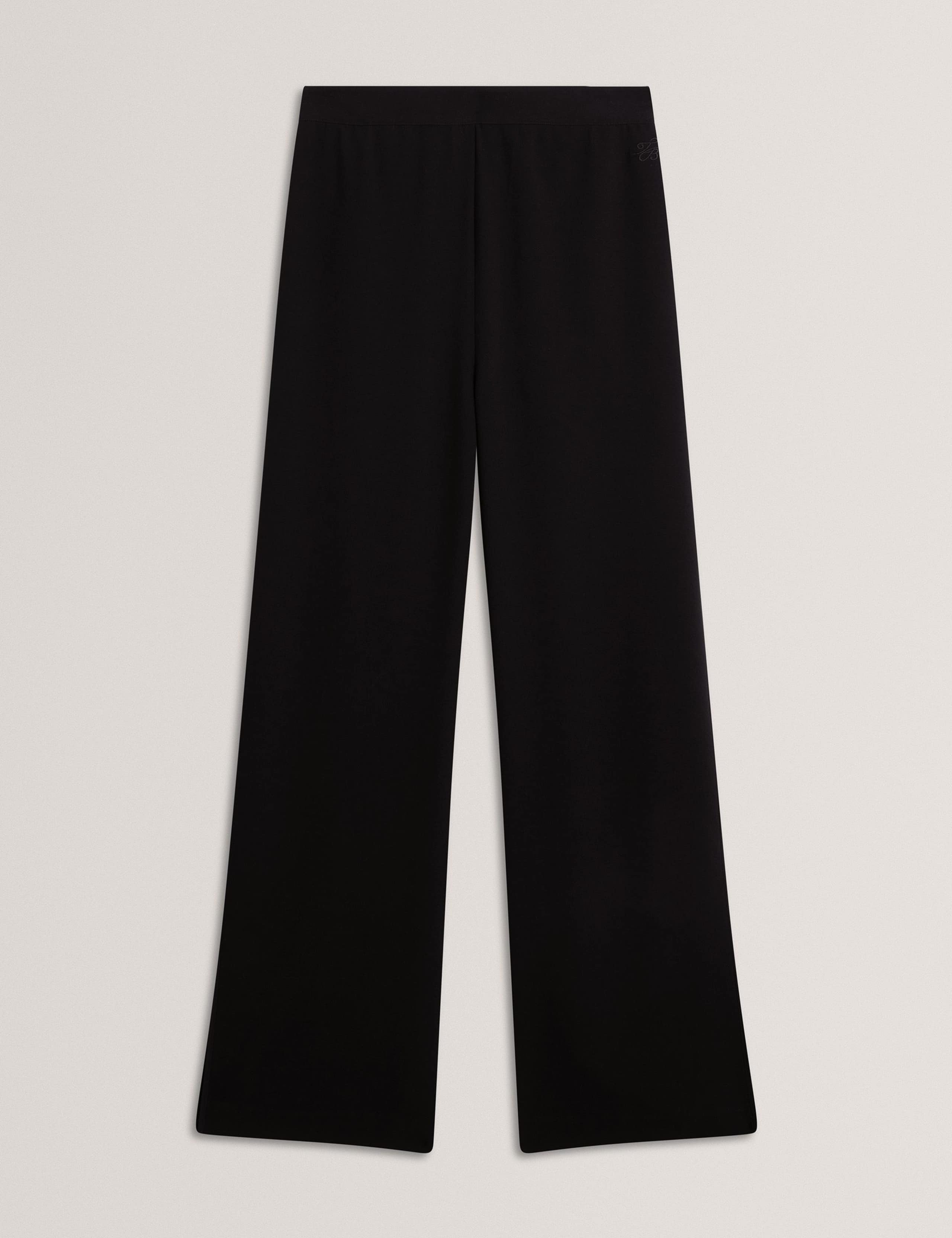 Crepe Piping Detail Elasticated Waist Wide Leg Trousers 2 of 3