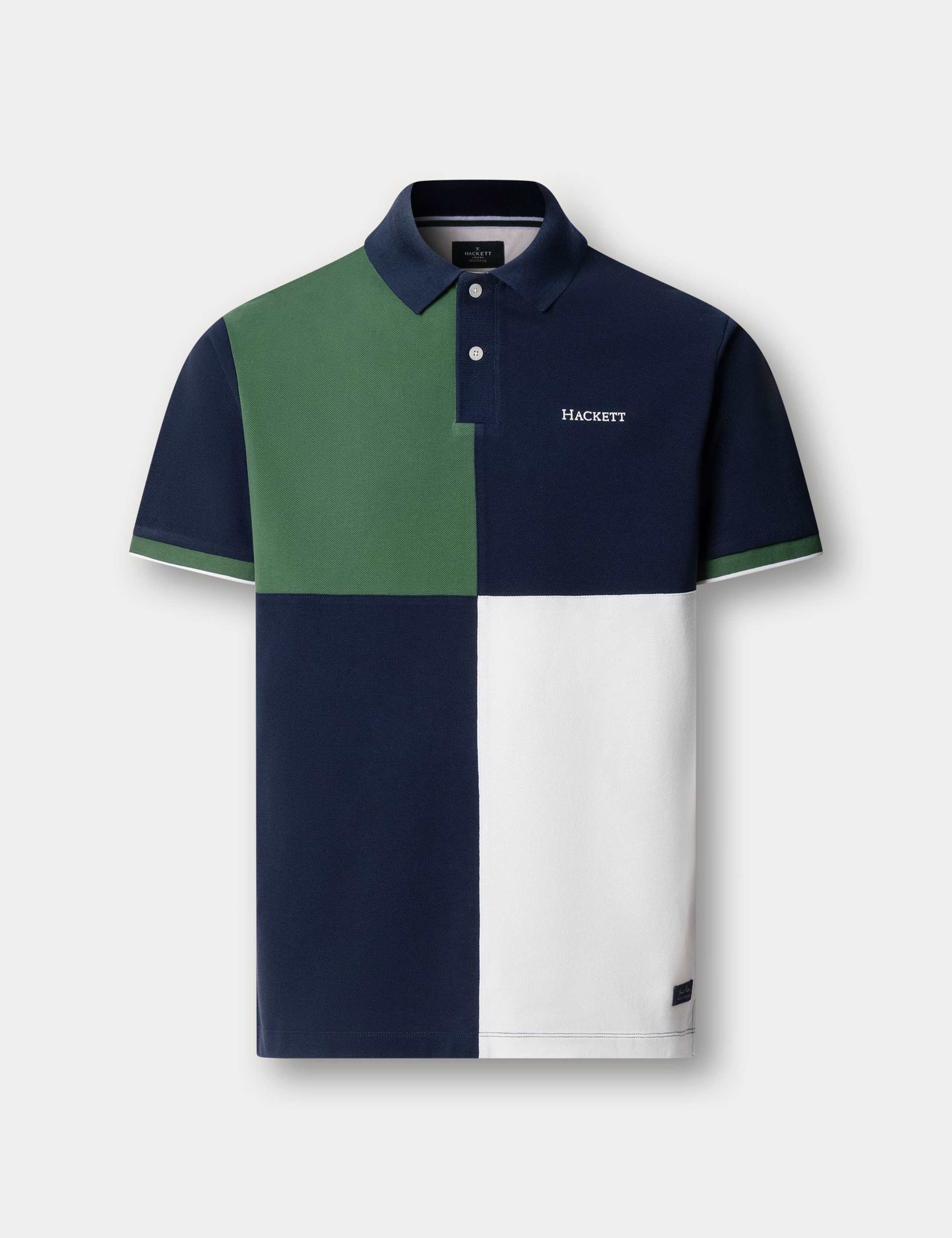 Pure Cotton Colour Block Polo Shirt 1 of 2