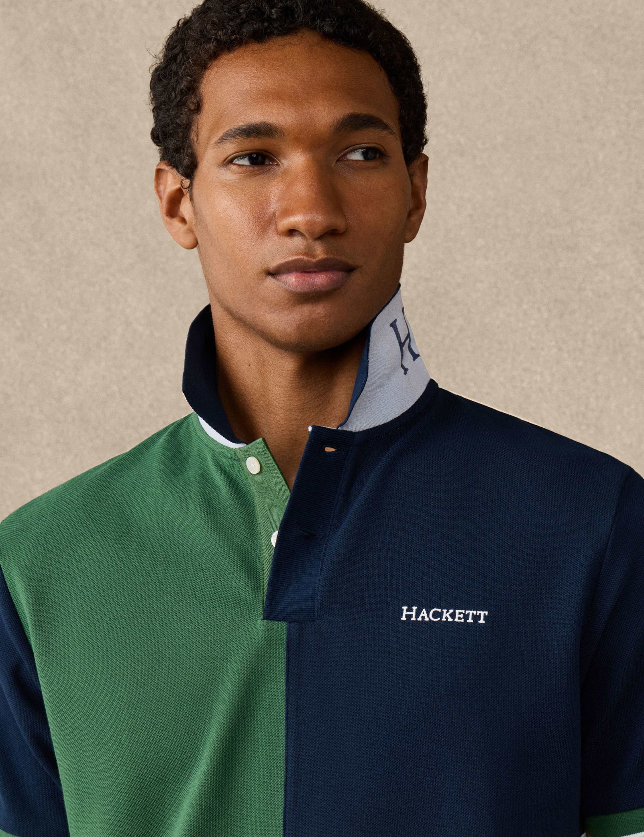 Pure Cotton Colour Block Polo Shirt 7 of 7