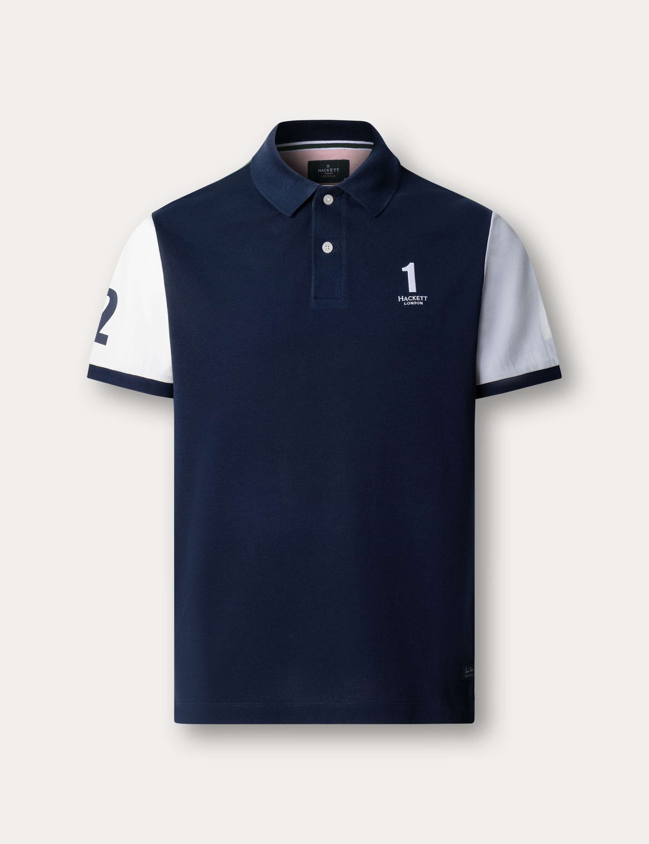 Pure Cotton Colour Block Polo Shirt 1 of 2