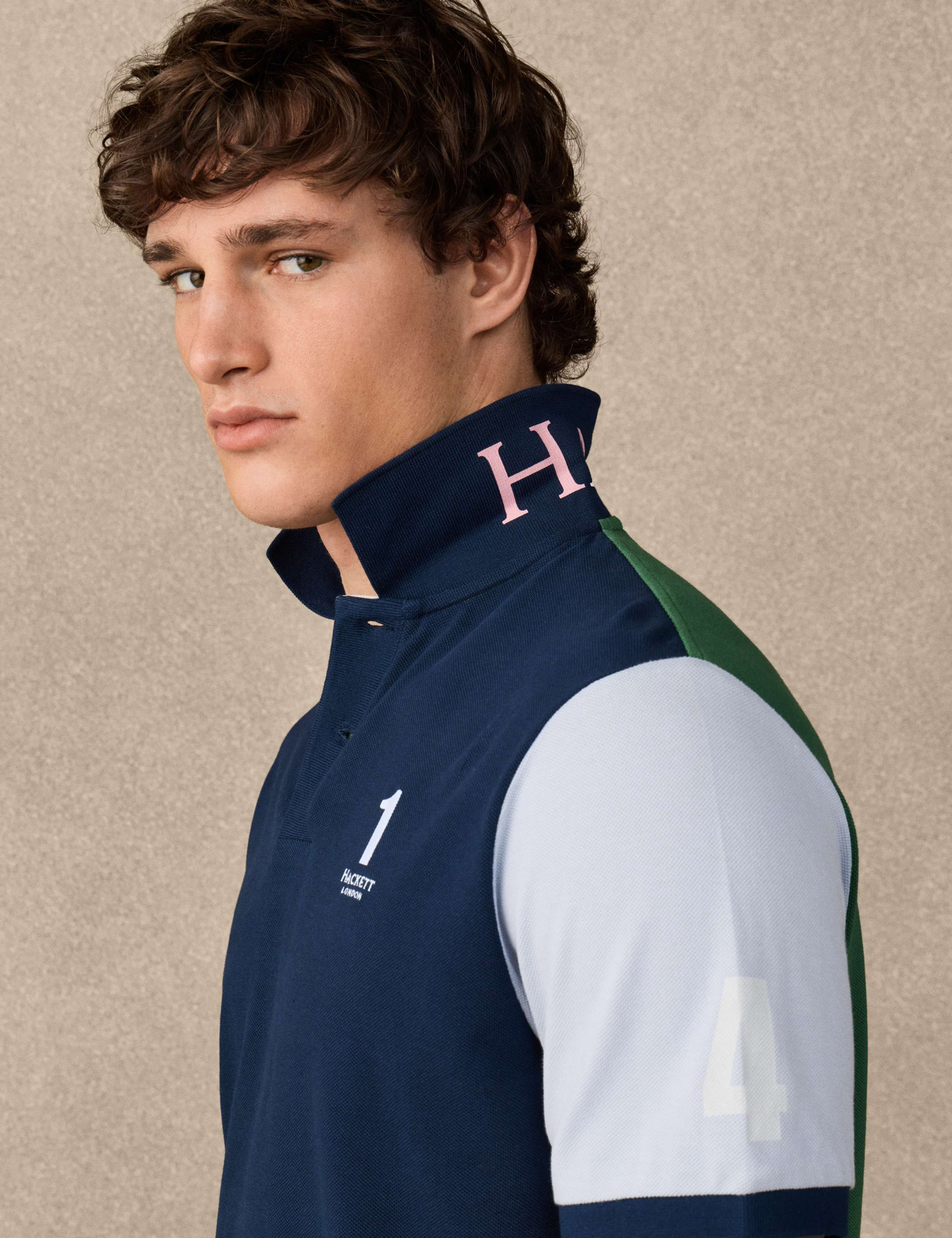 Pure Cotton Colour Block Polo Shirt 6 of 9