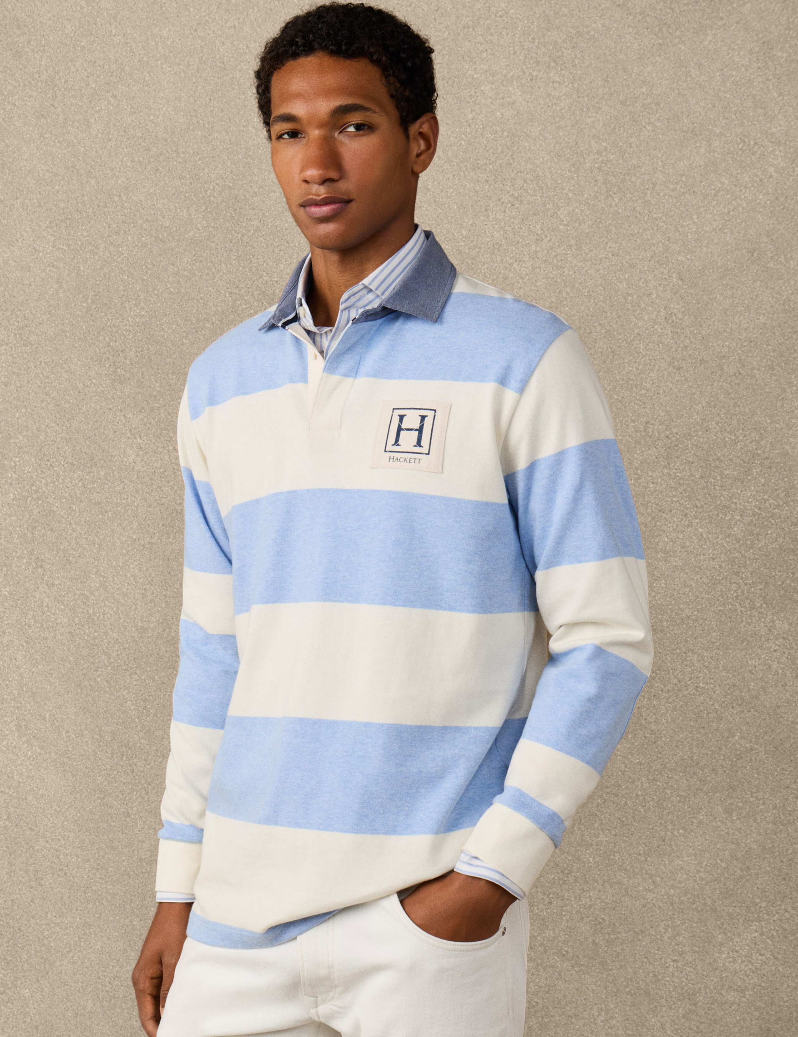 Pure Cotton Striped Rugby Shirt 4 of 8