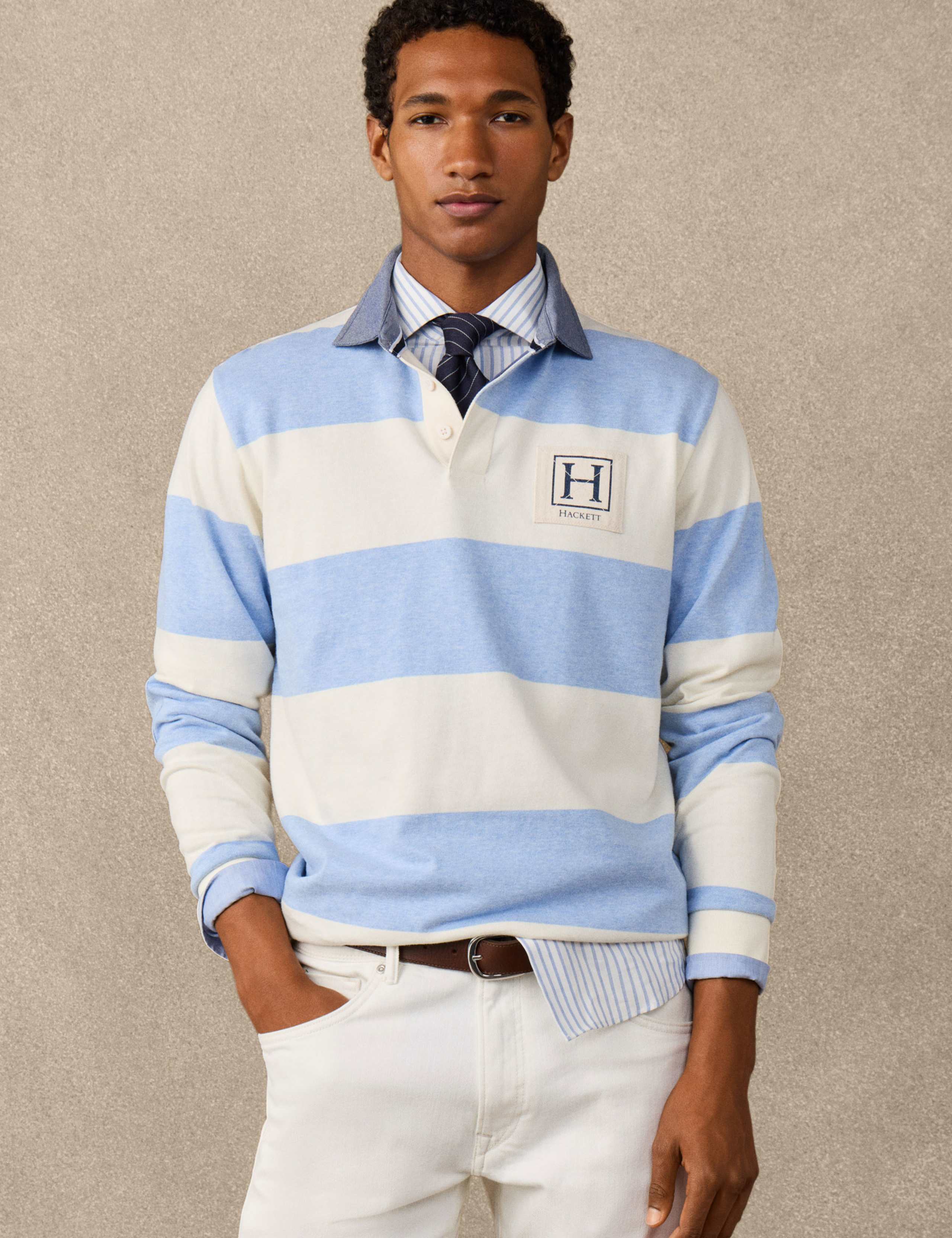Pure Cotton Striped Rugby Shirt 5 of 8