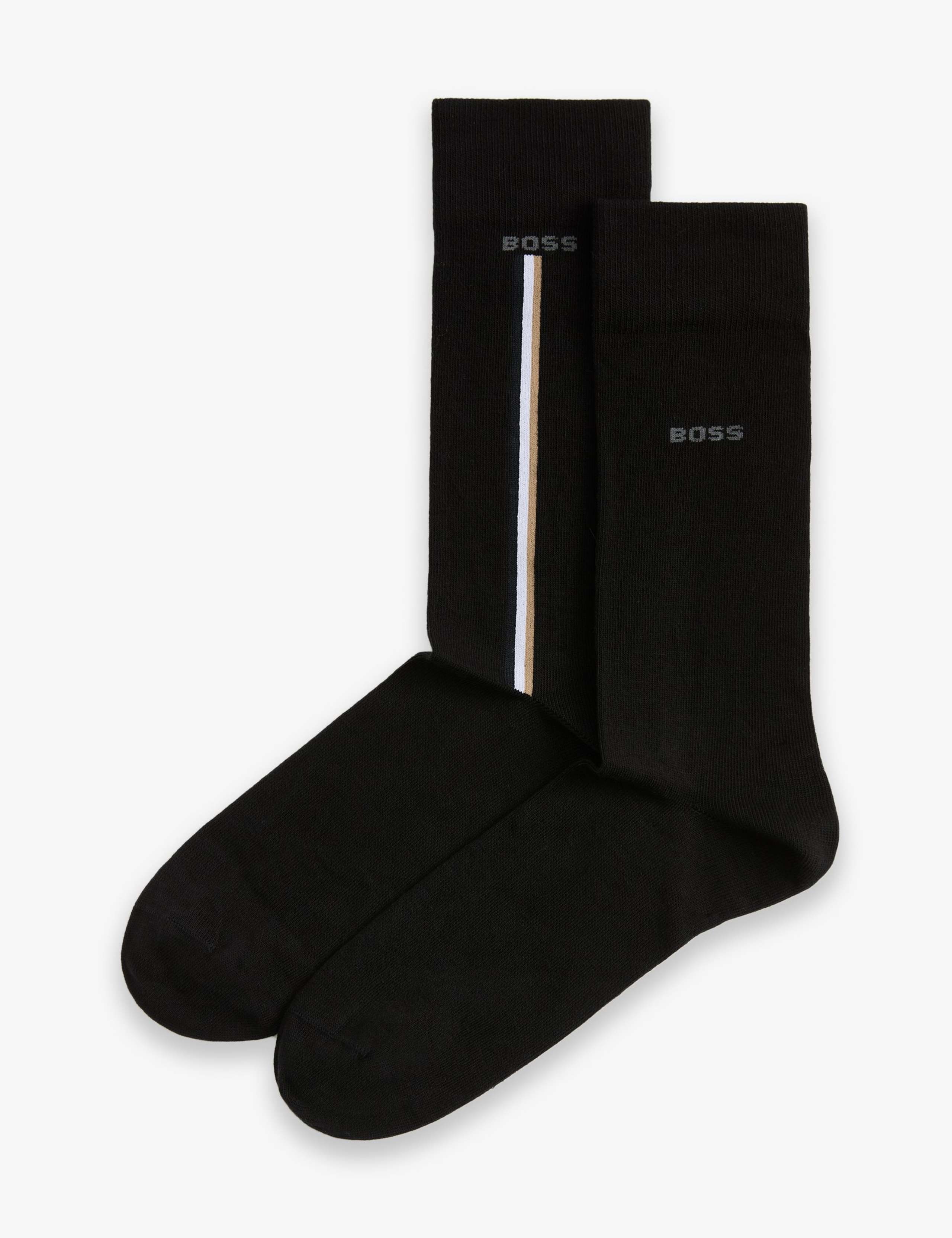 2 Pack Logo Cotton Rich Socks 1 of 3