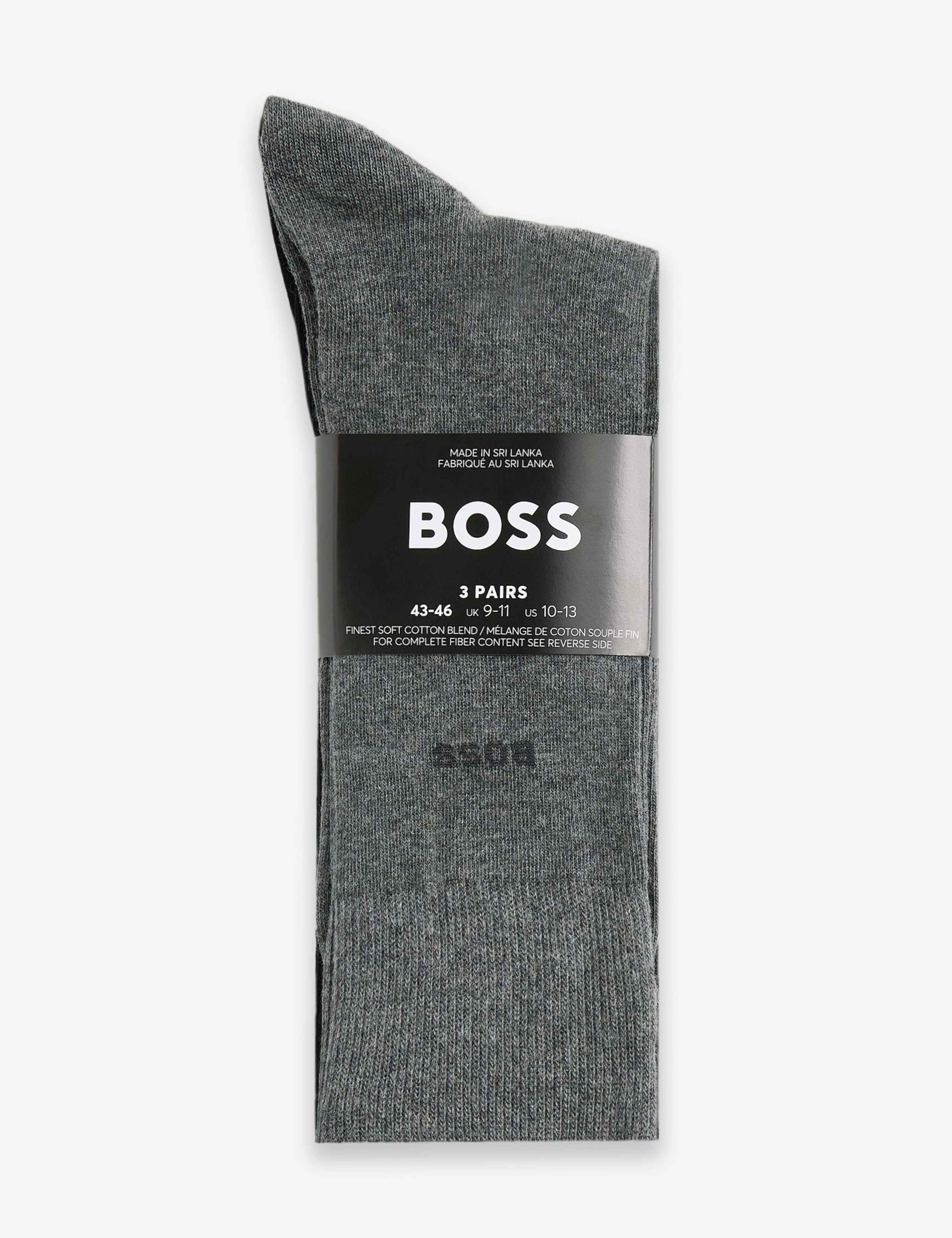 3 Pack Logo Cotton Rich Socks 3 of 3