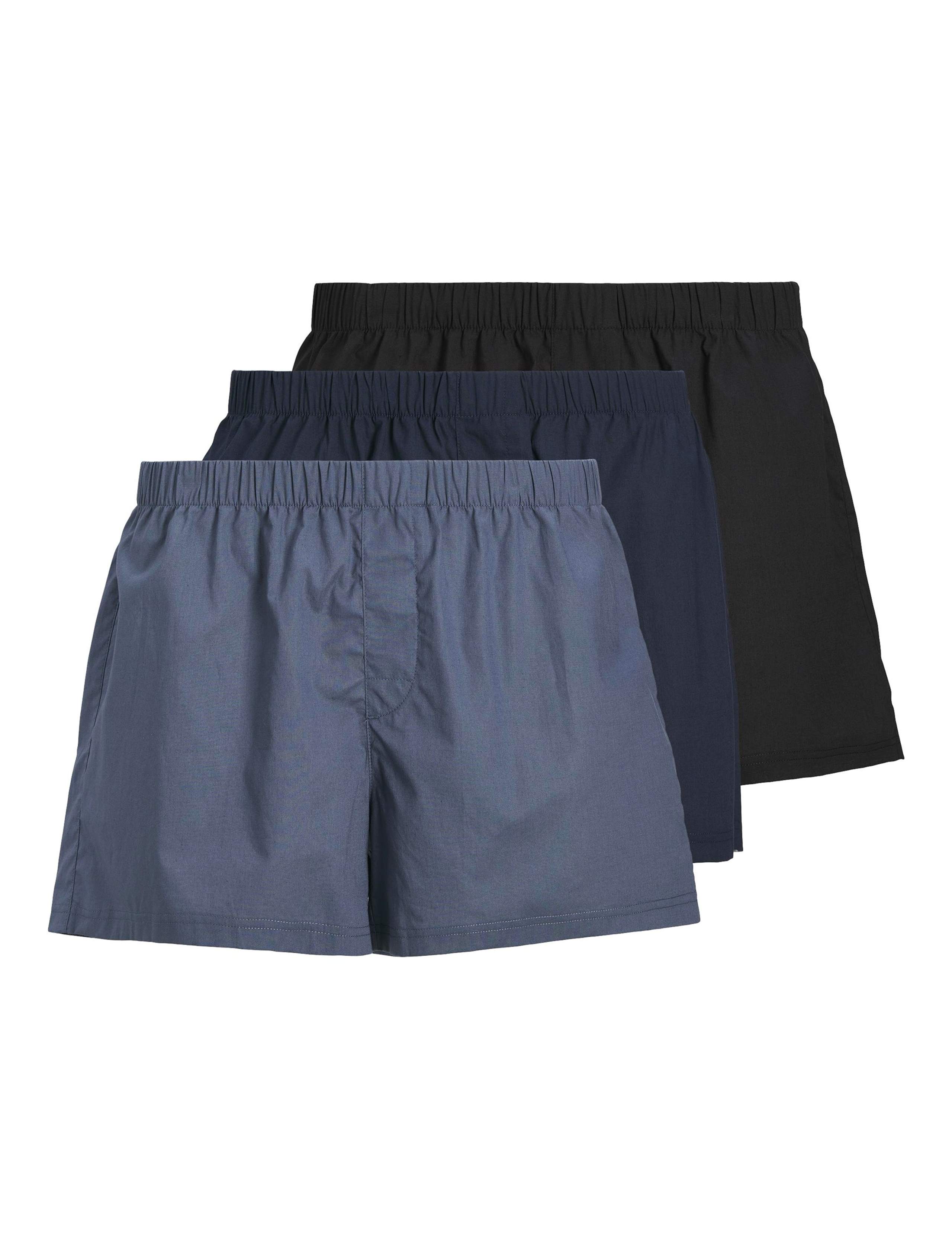 3 Pack Pure Cotton Woven Boxers 1 of 6
