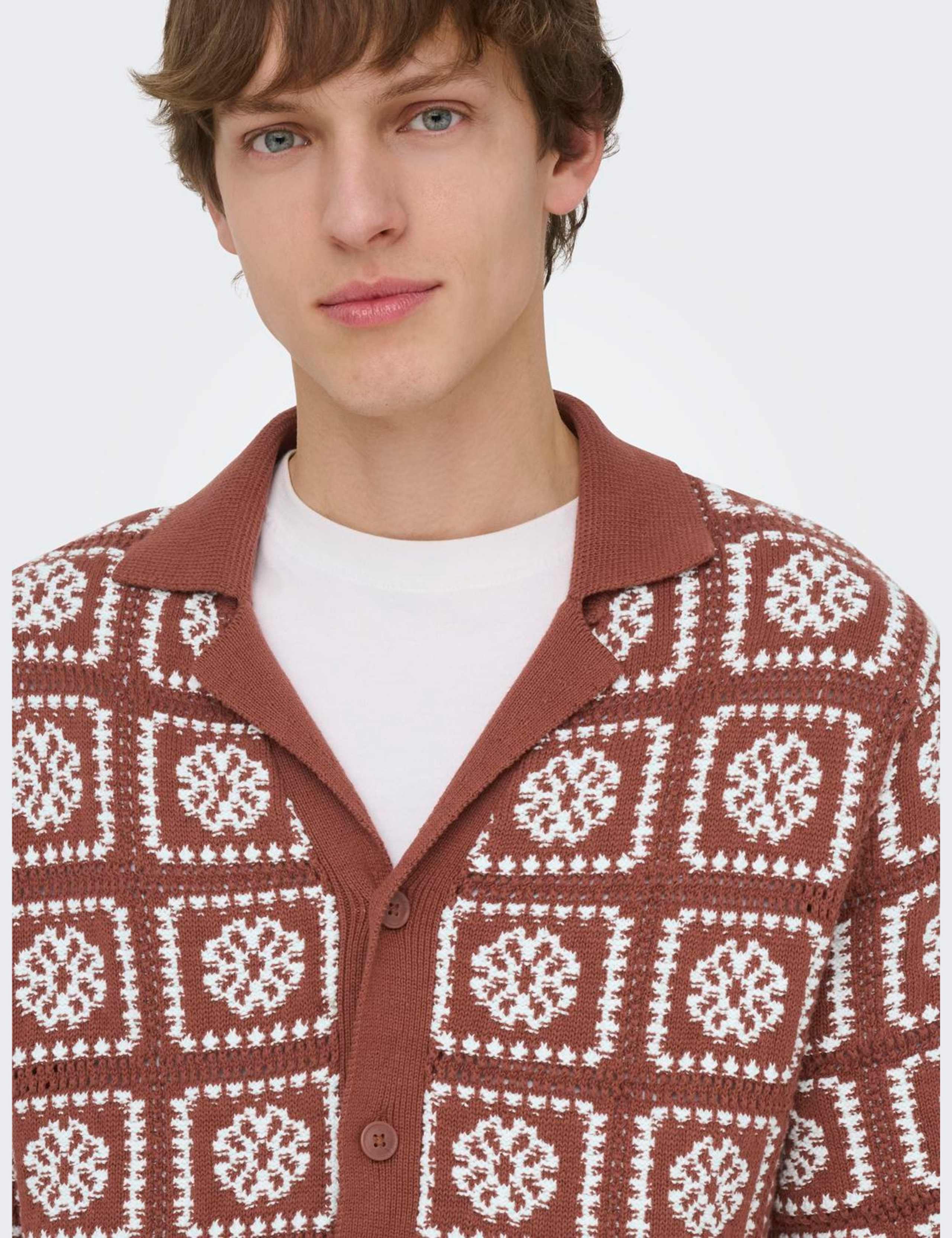 Pure Cotton Textured Knitted Shirt 3 of 7