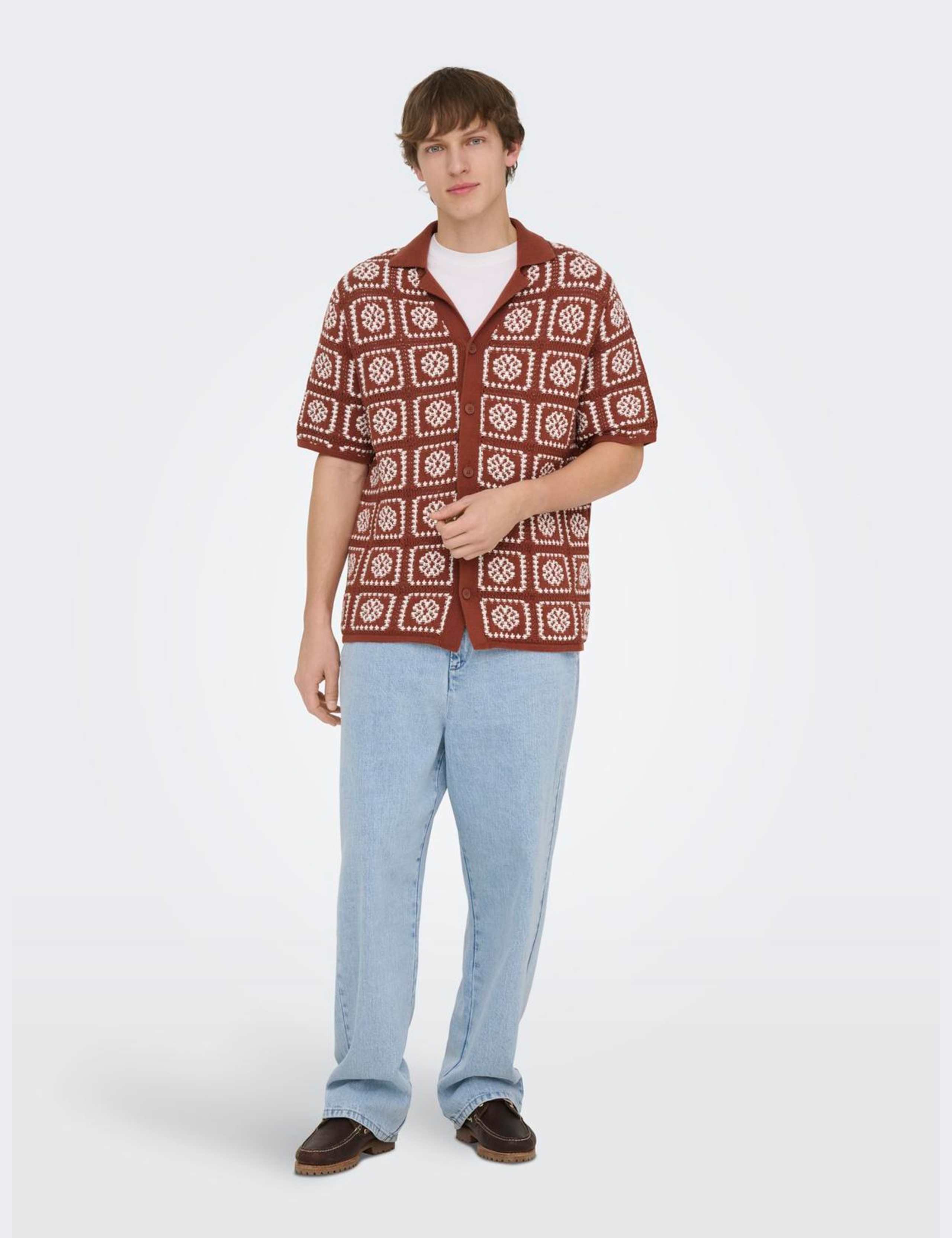 Pure Cotton Textured Knitted Shirt 5 of 7