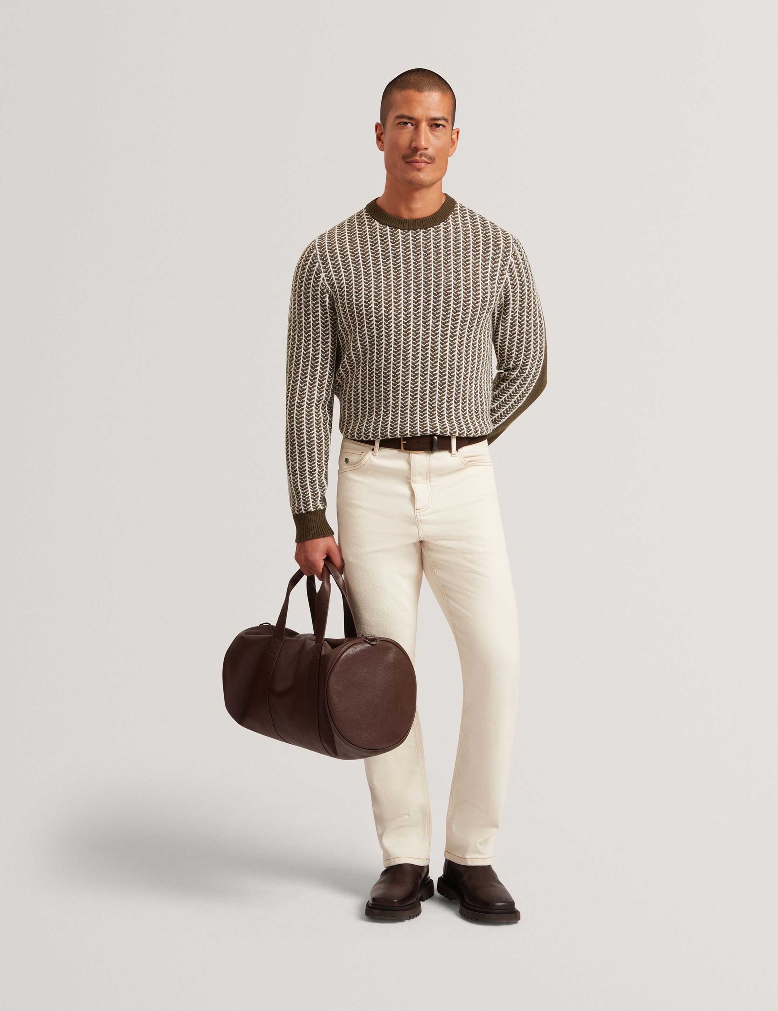 Striped Crew Neck Jumper with Cashmere 2 of 4