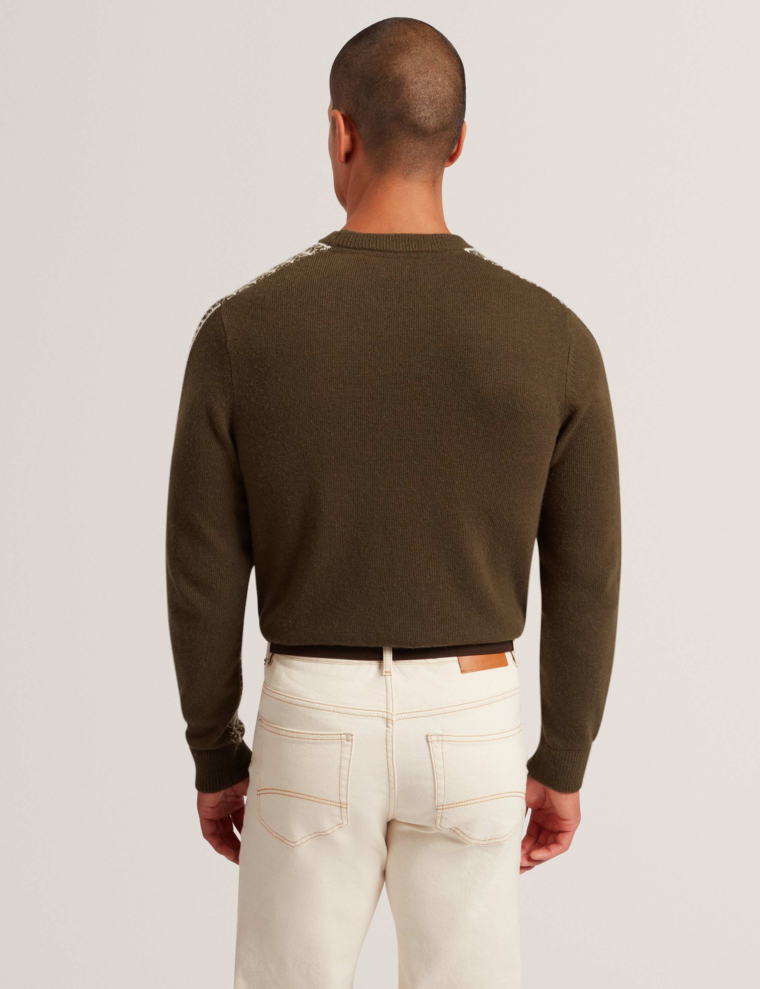 Striped Crew Neck Jumper with Cashmere 3 of 4