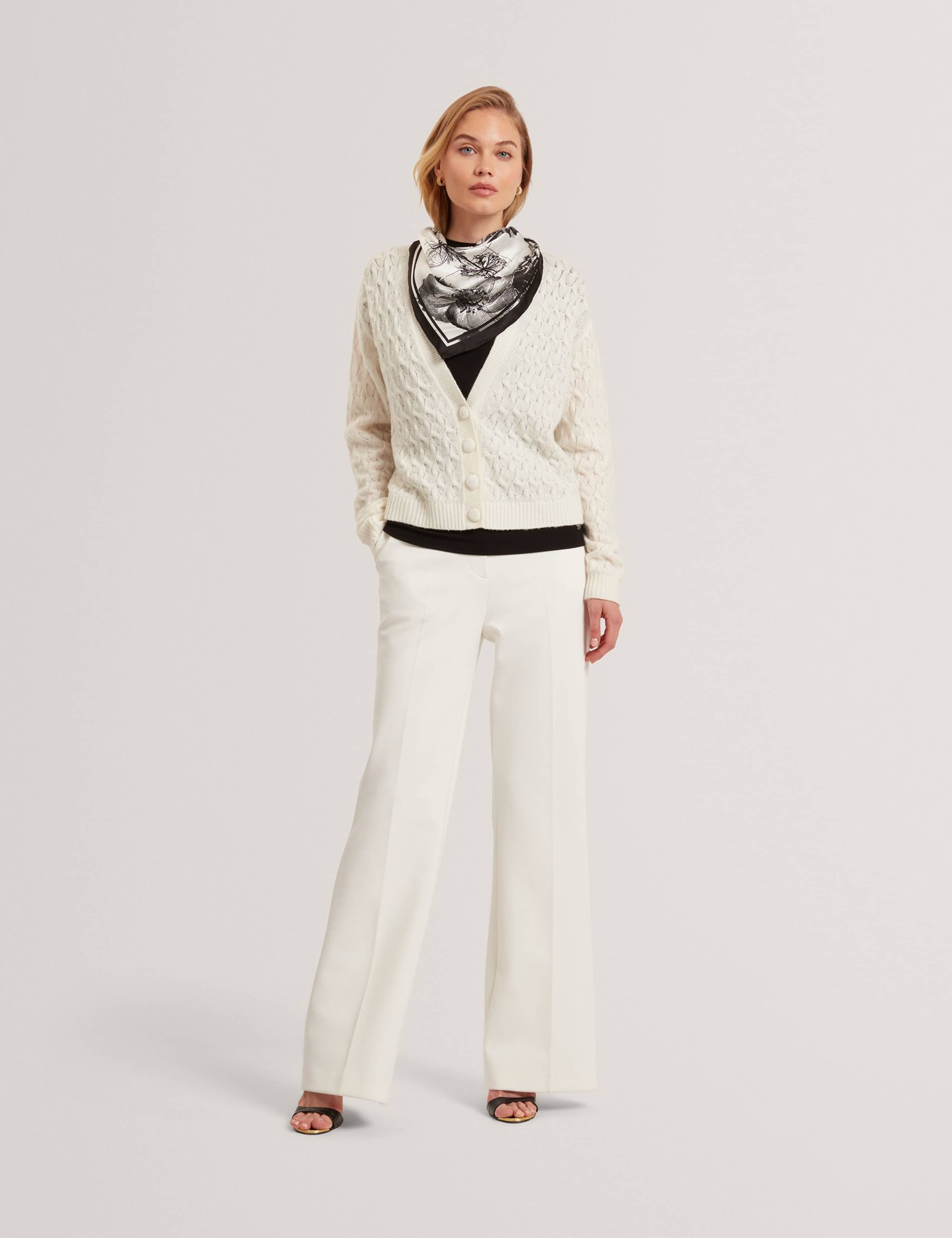 Wool Rich Textured V-Neck Cardigan 3 of 4