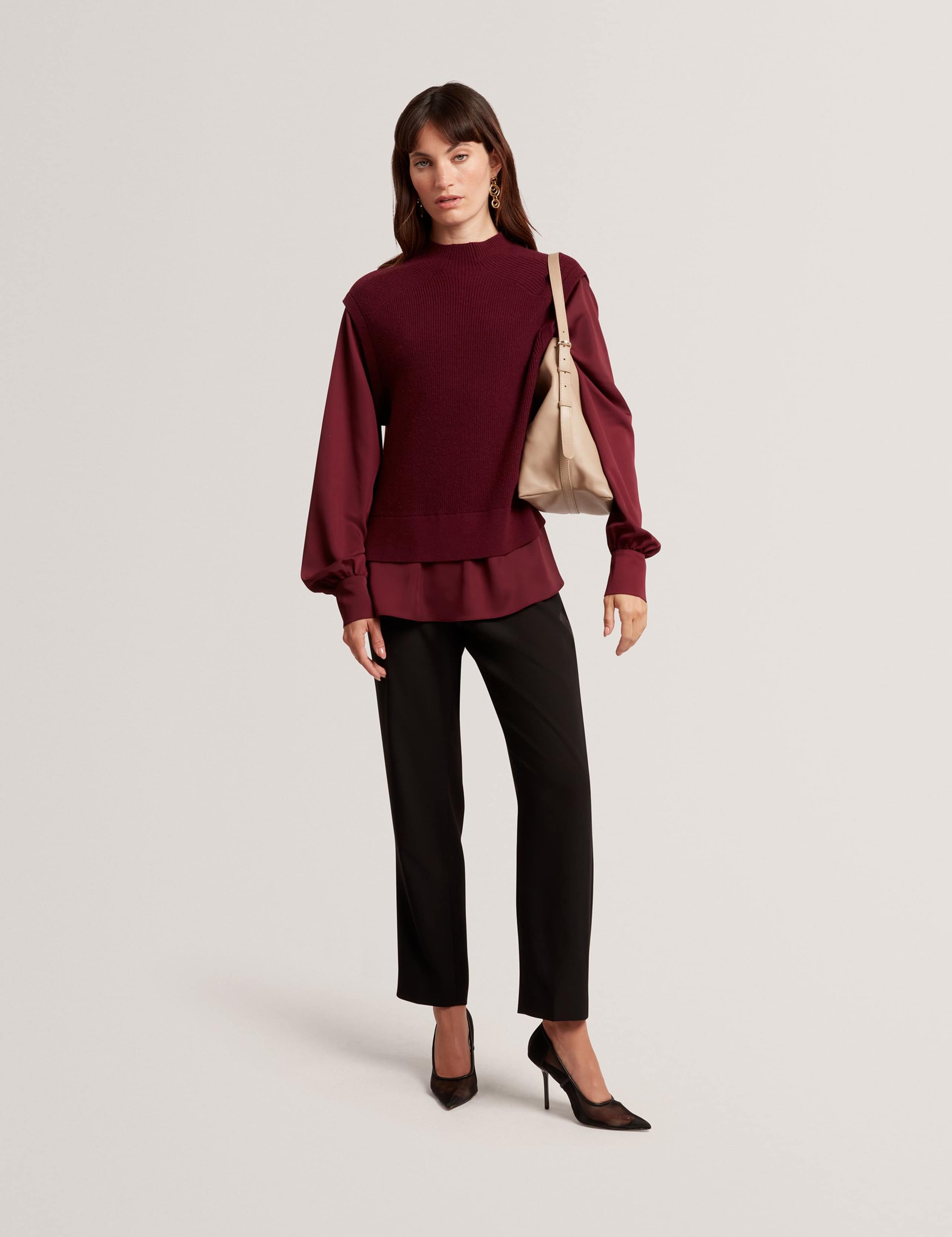 Ribbed 2-In-1 Jumper with Wool 3 of 5