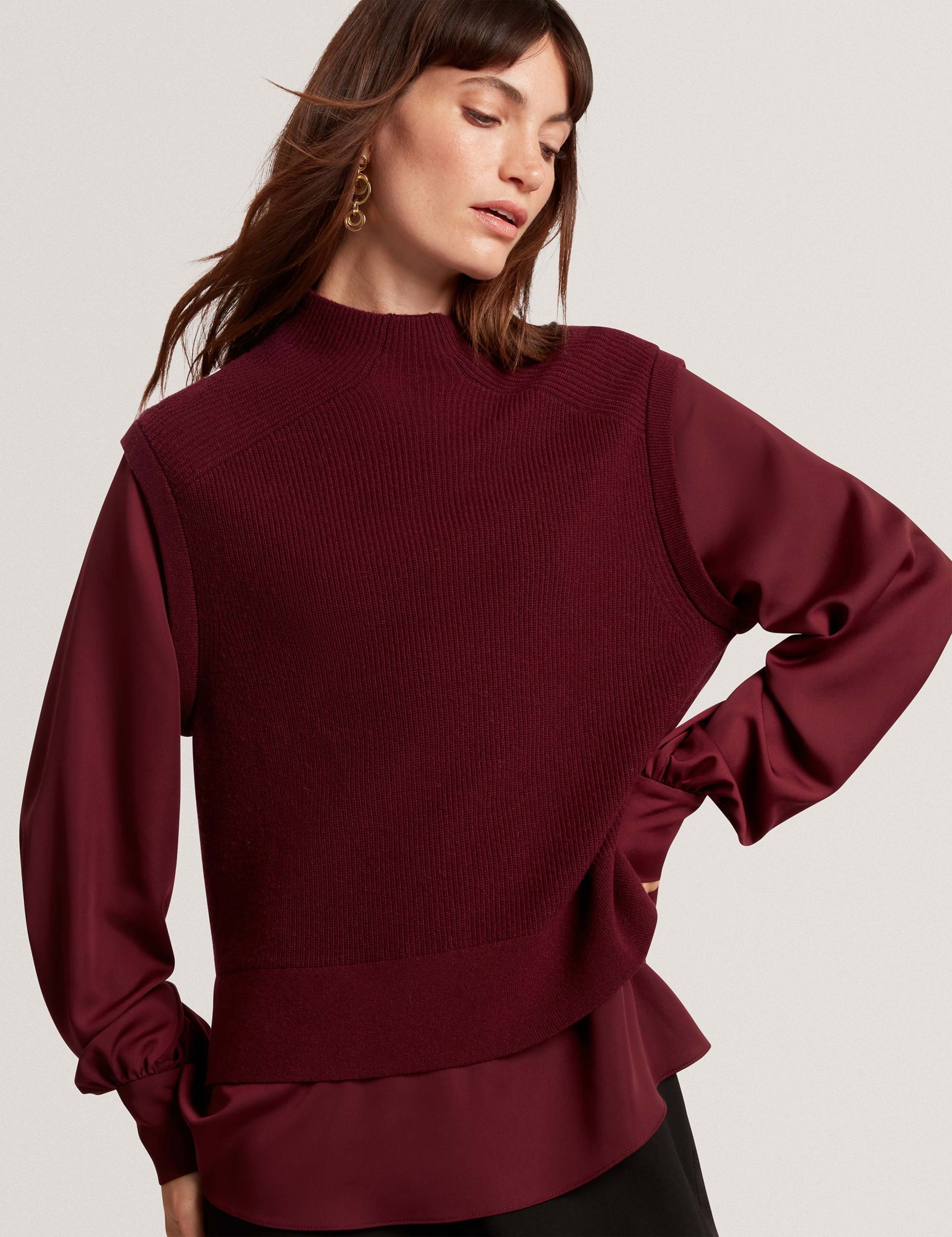 Ribbed 2-In-1 Jumper with Wool 5 of 5