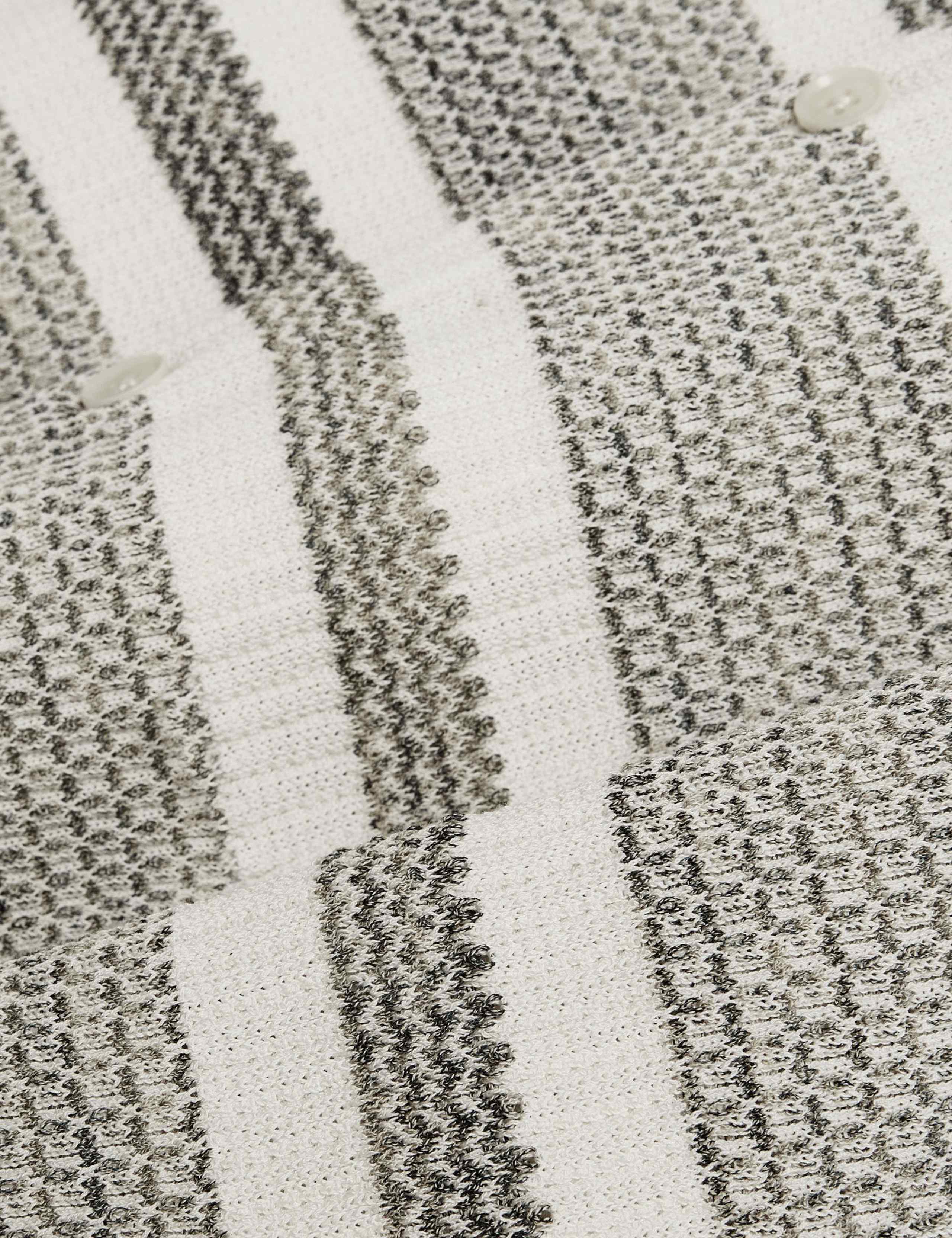 Striped Collared Neck Knitted Shirt 7 of 7