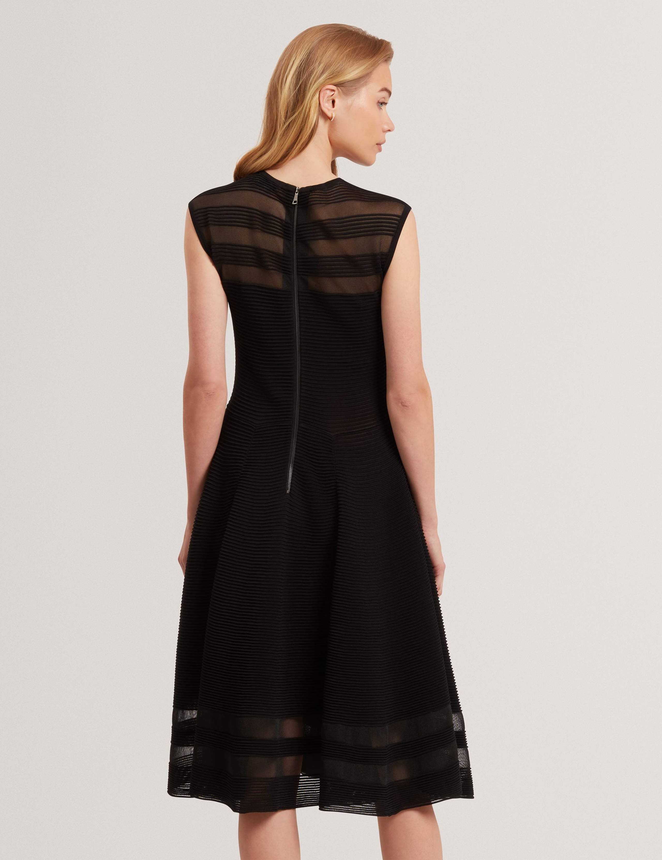 Ribbed Knitted Midaxi Skater Dress 2 of 4
