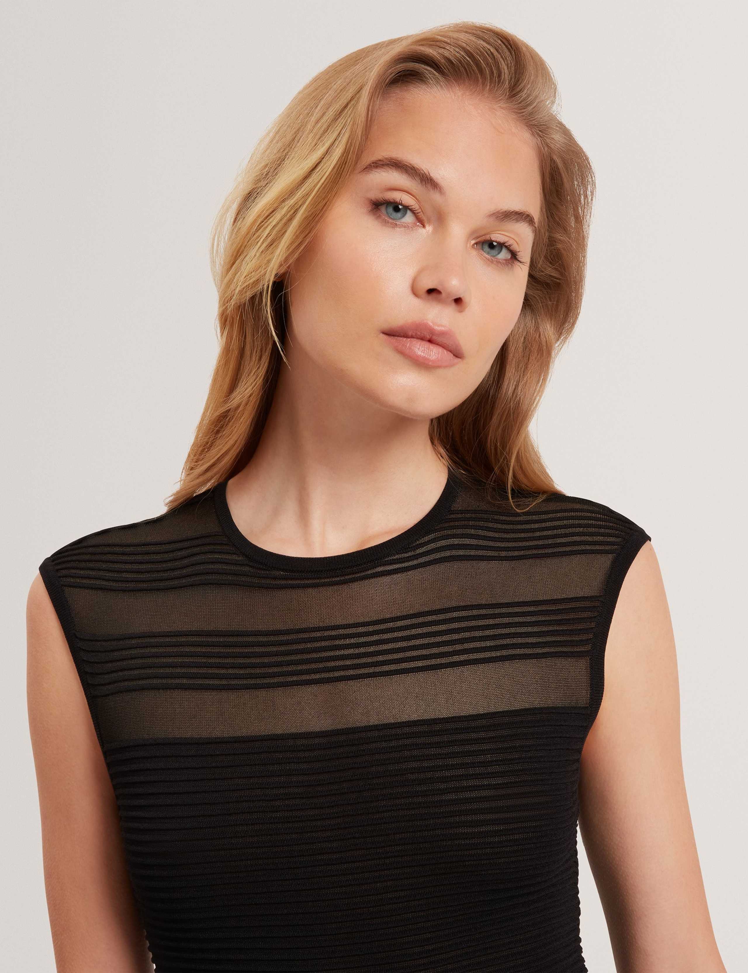 Ribbed Knitted Midaxi Skater Dress 4 of 4