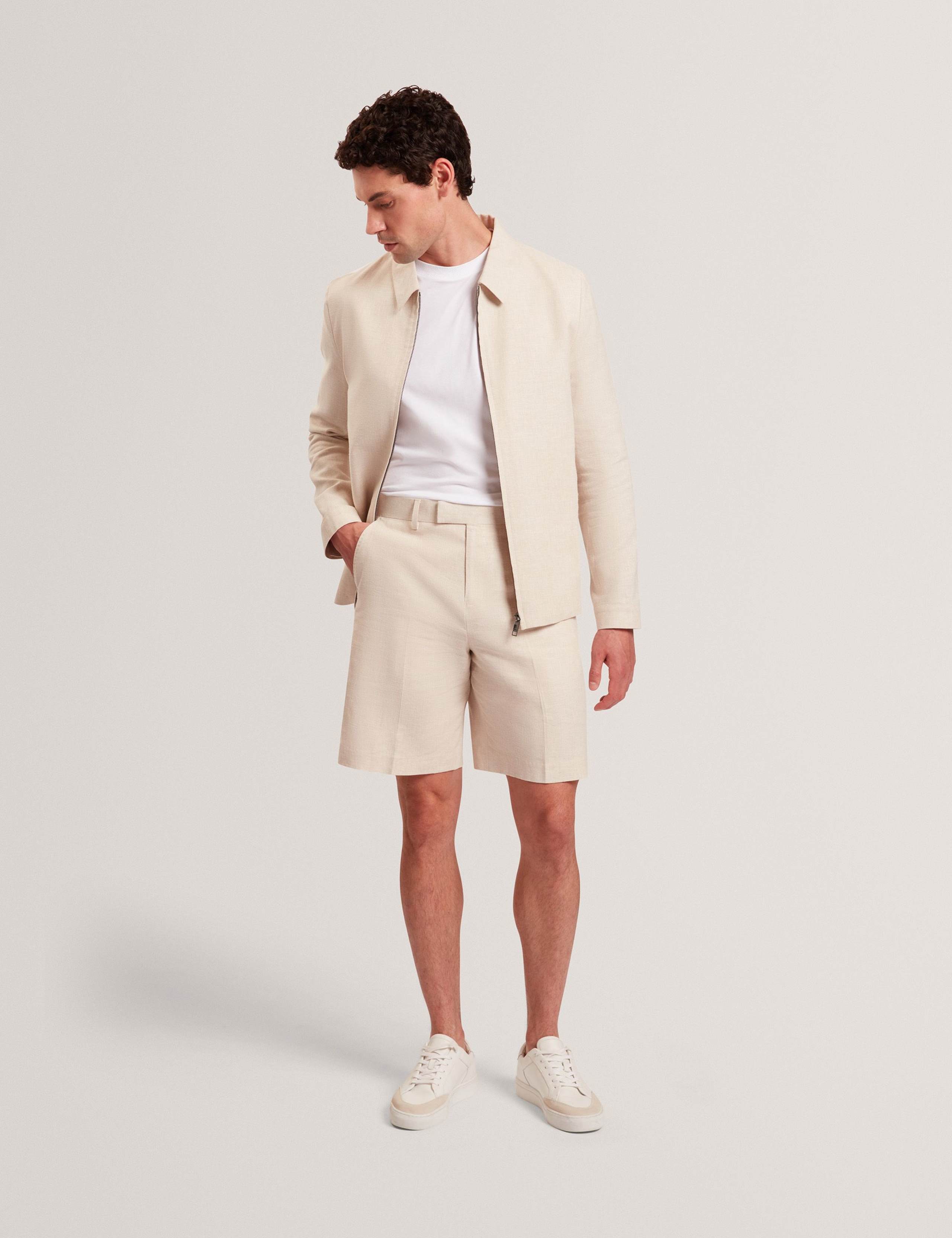 Regular Fit Linen Rich Chino Shorts 2 of 7