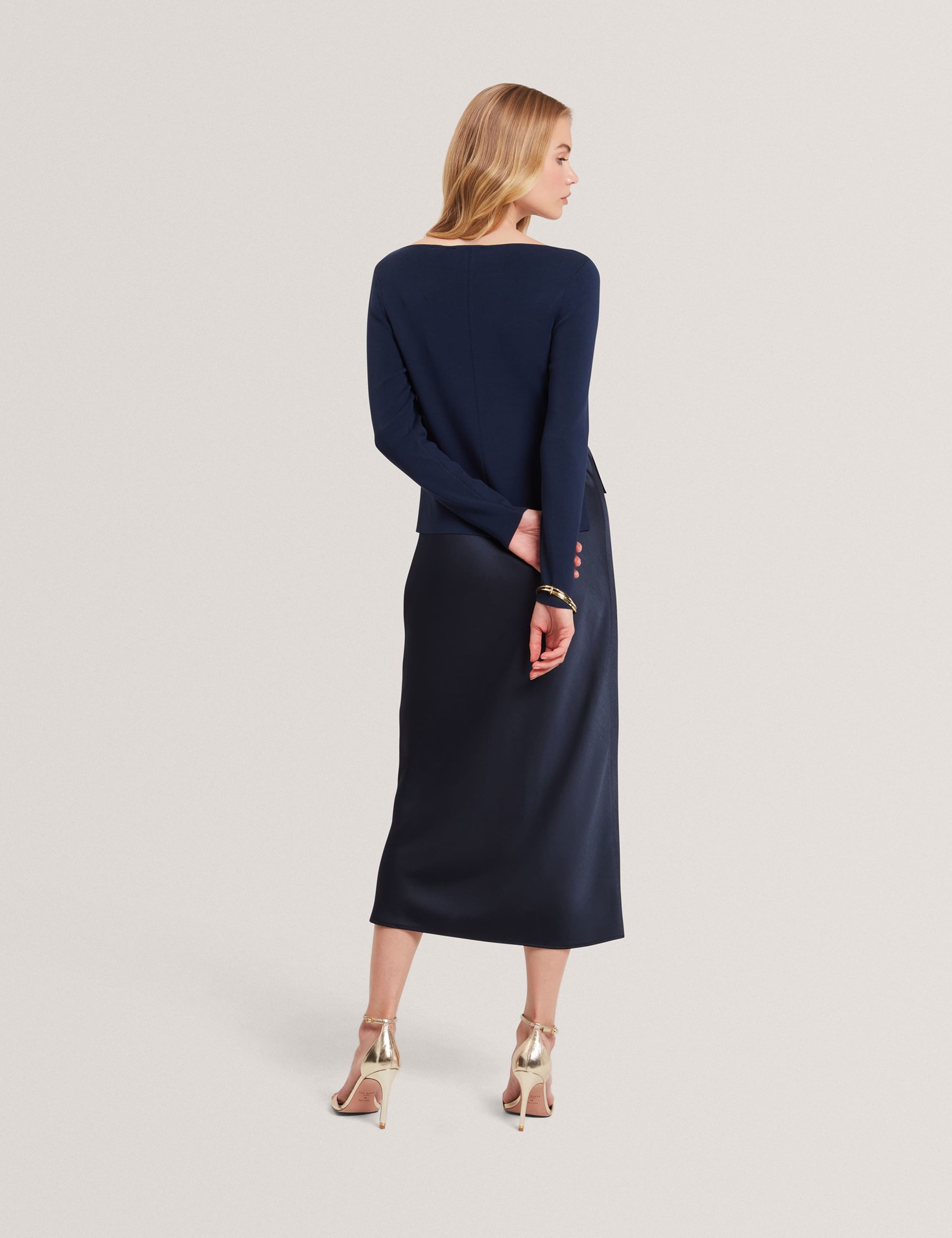 2 in 1 Slip Dress with Knitted Top 2 of 4