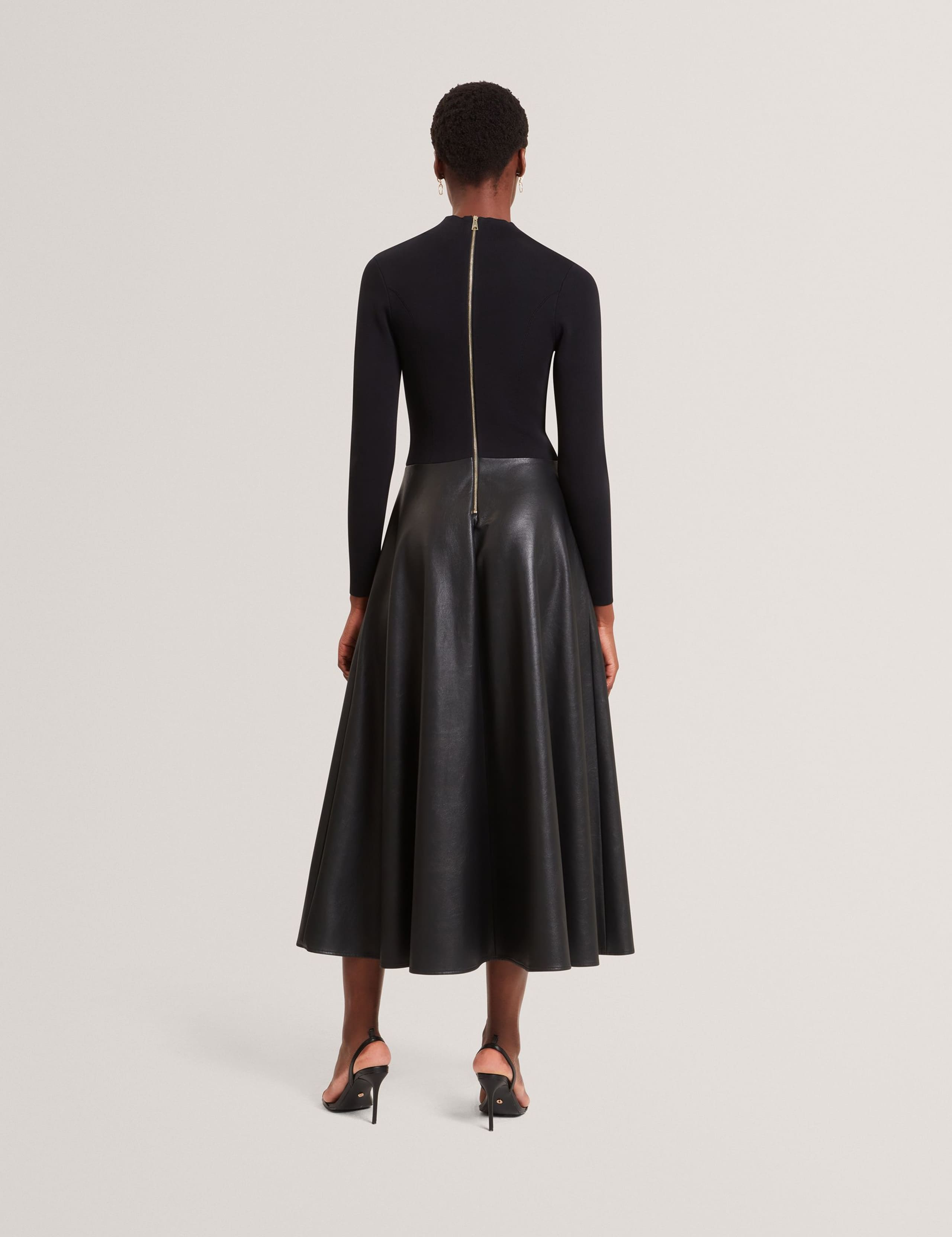 High Neck Midi Skater Dress 4 of 4