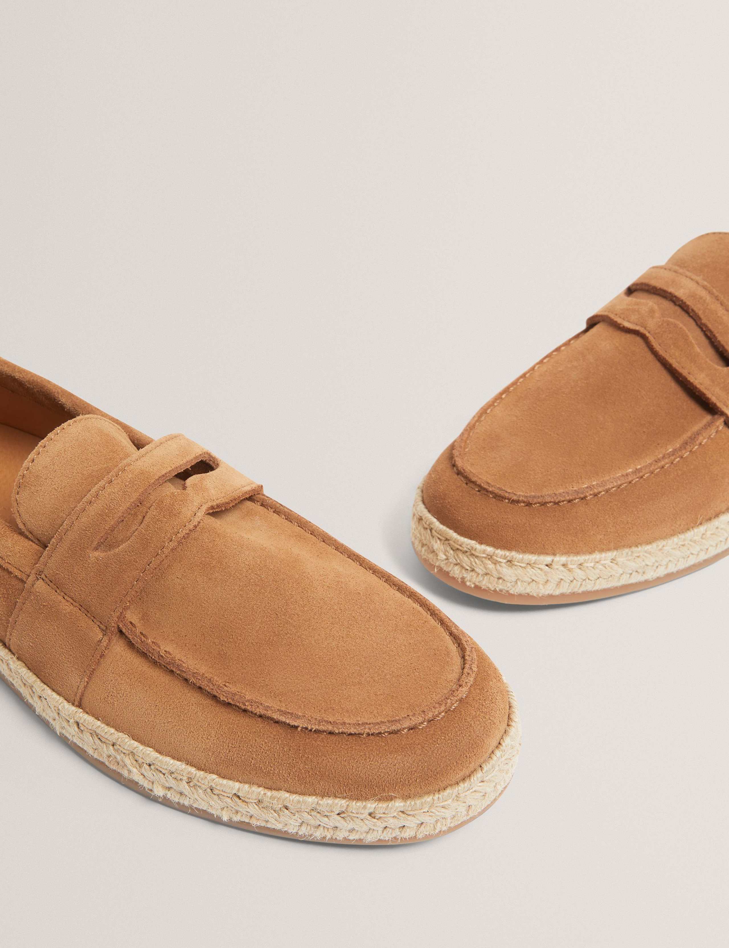 Suede Slip On Espadrille Loafers 3 of 4