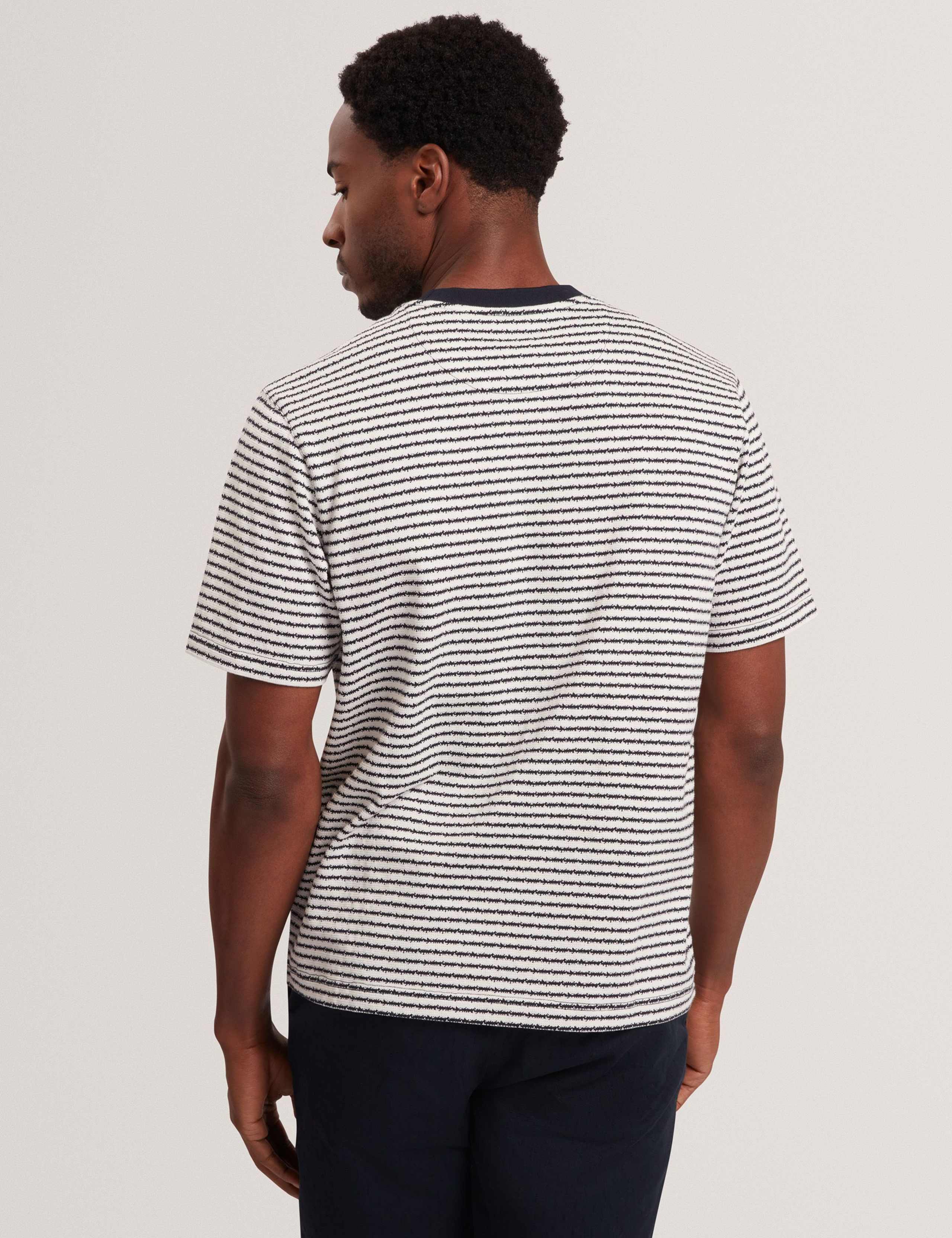 Pure Cotton Striped Crew Neck T-Shirt 5 of 7