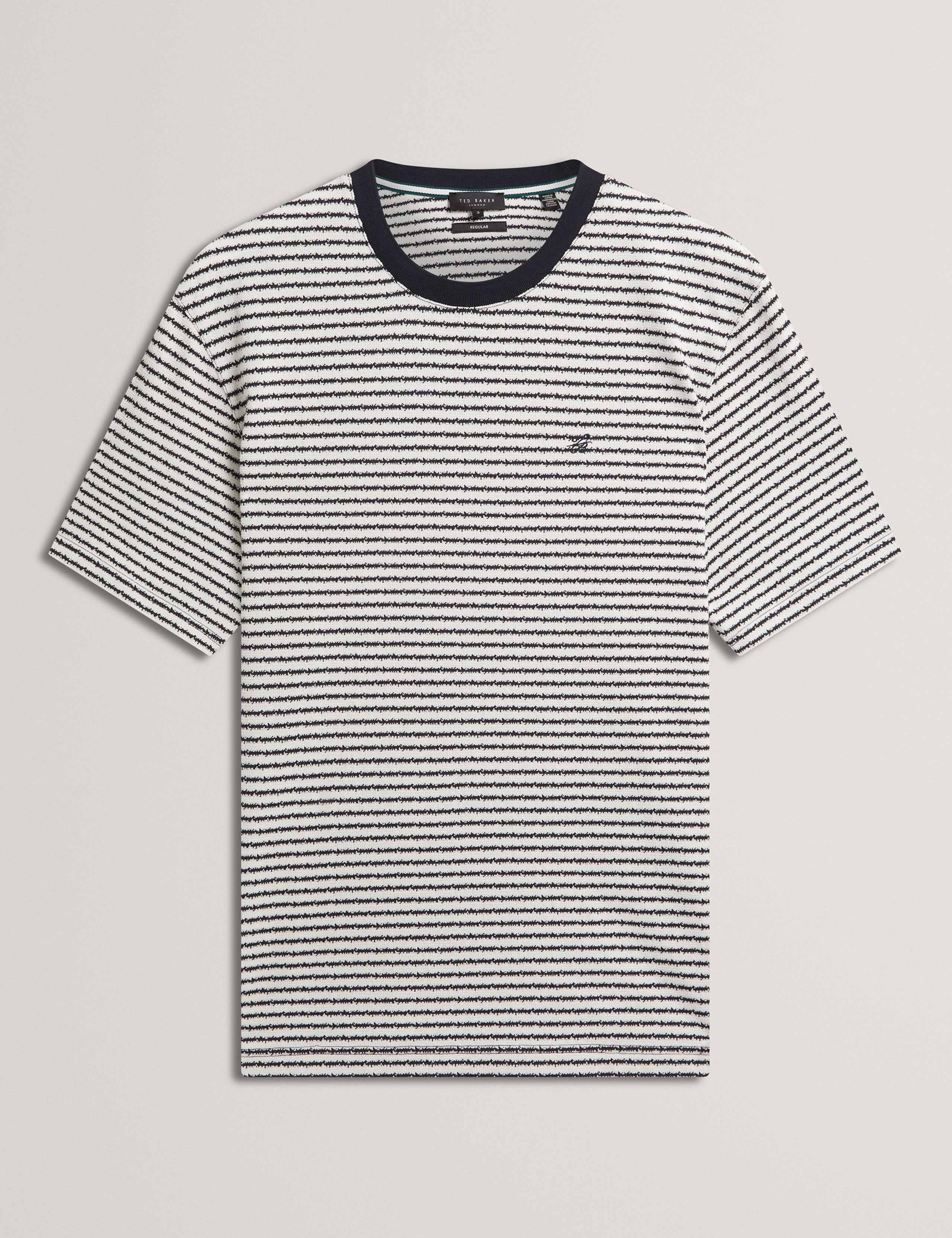 Pure Cotton Striped Crew Neck T-Shirt 6 of 7