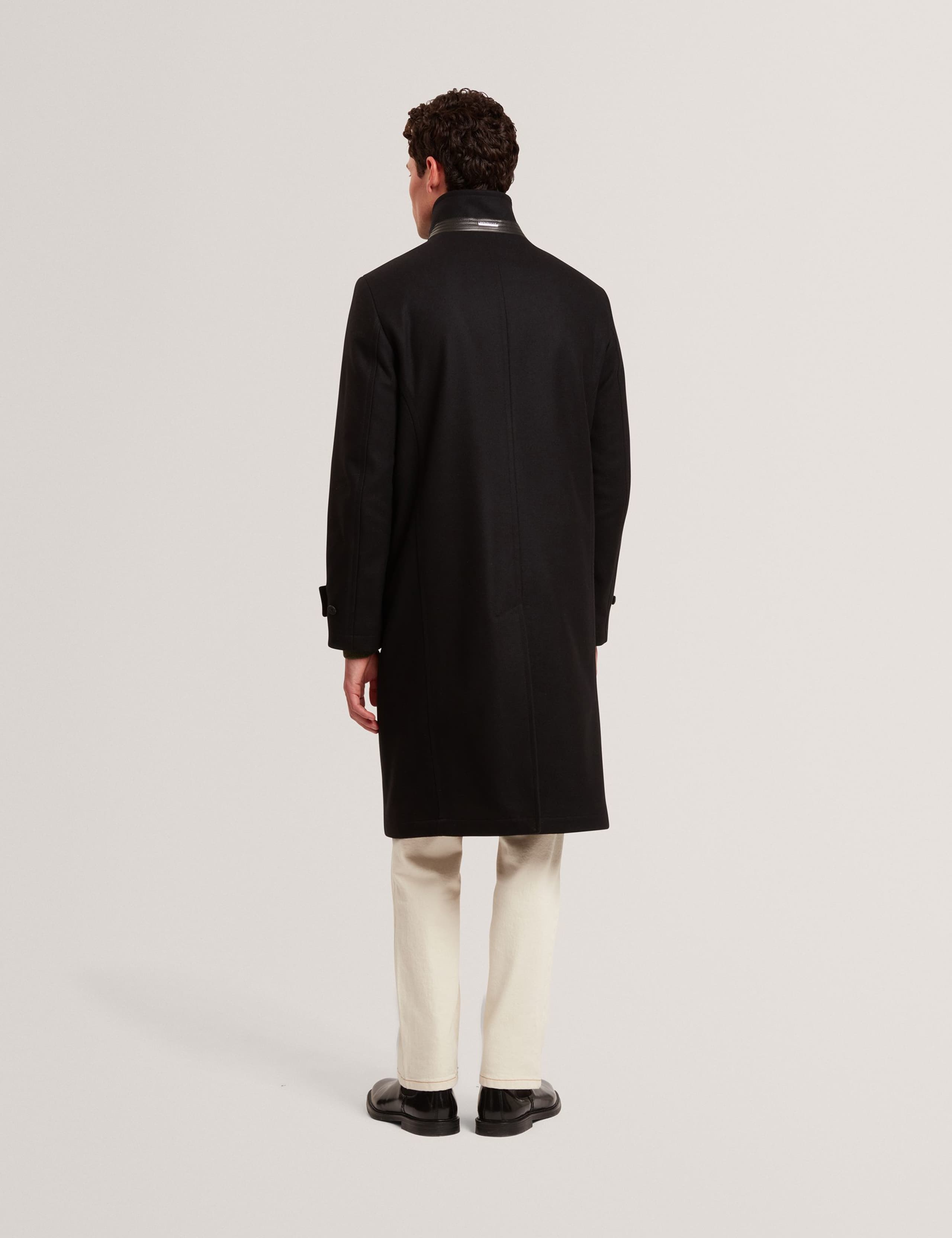 Wool Rich Funnel Neck Wrap Coat 2 of 4