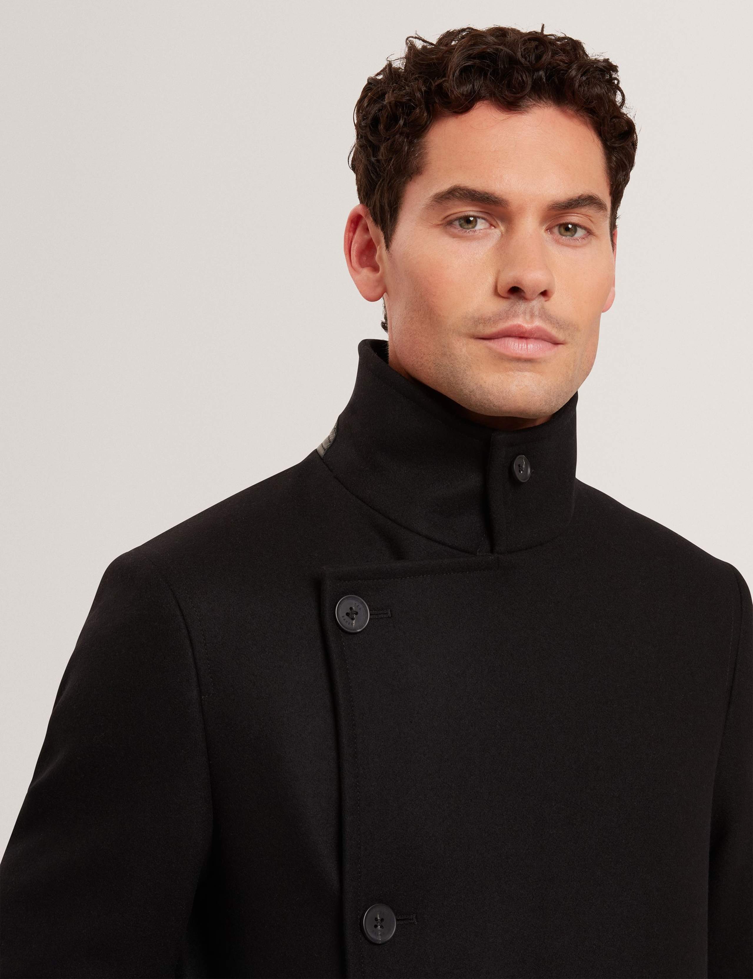 Wool Rich Funnel Neck Wrap Coat 4 of 4