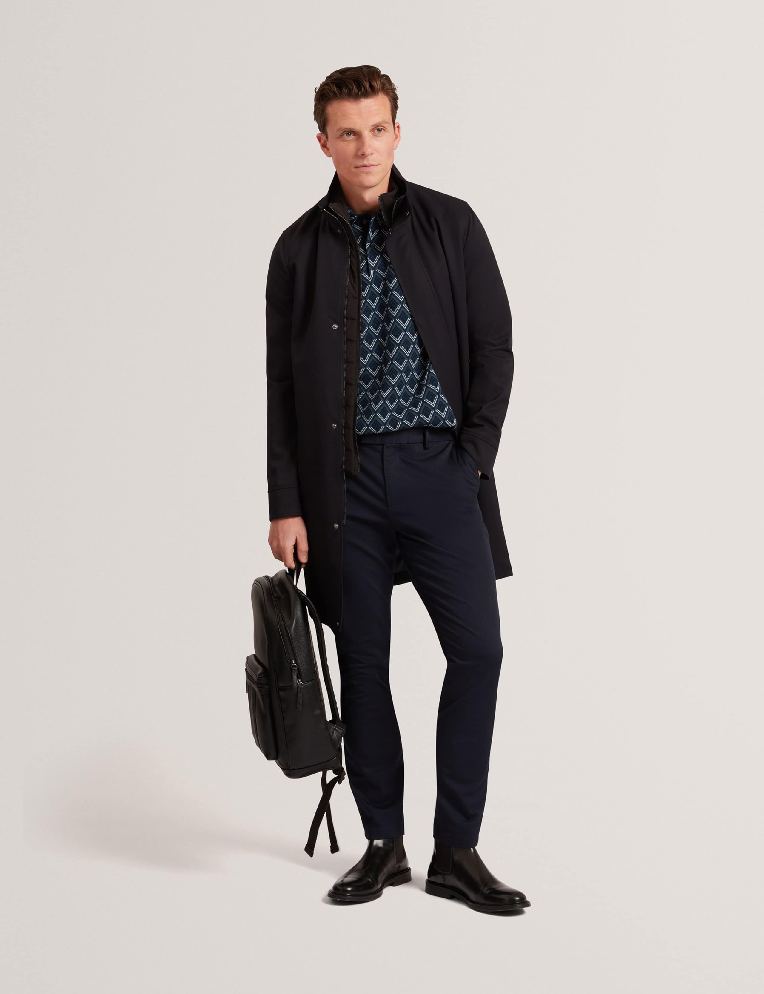Funnel Neck Car Coat 2 of 4