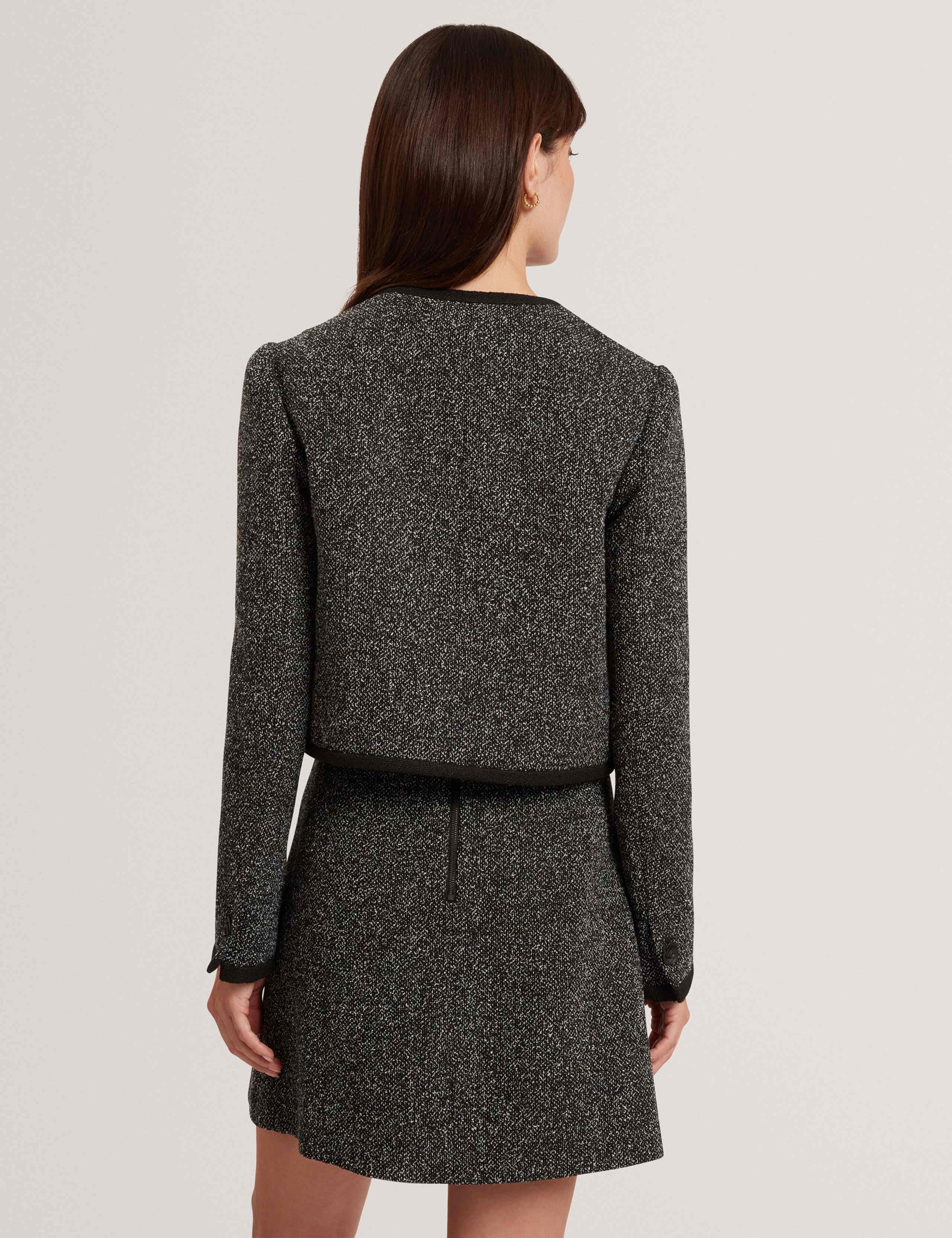 Cotton Rich Bouclé Cropped Tailored Jacket 6 of 7
