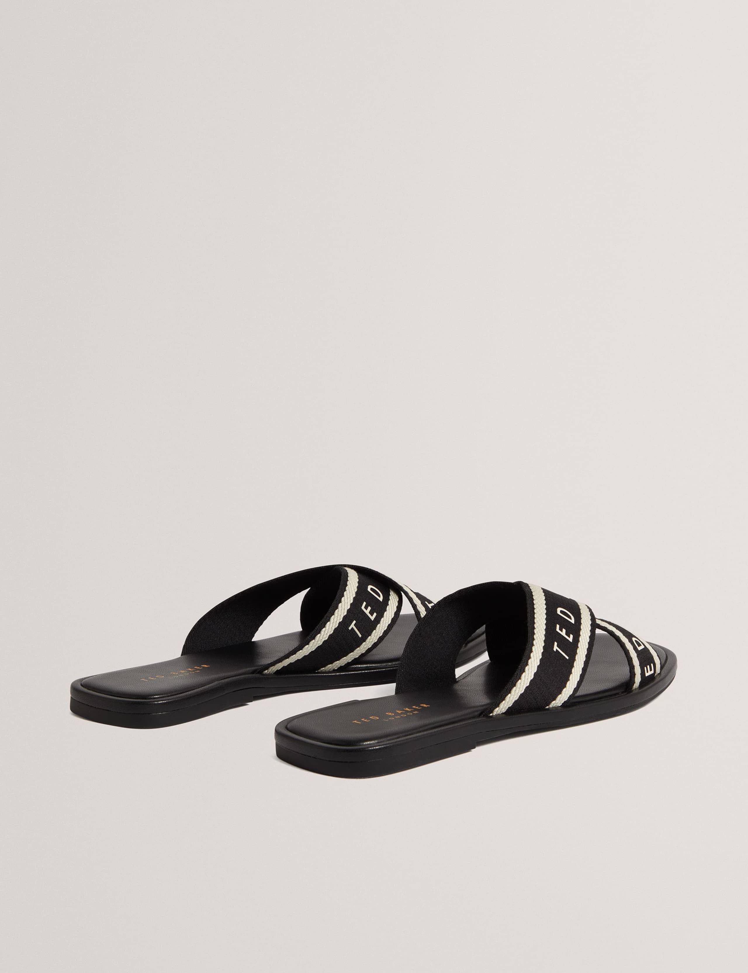 Logo Webbing Crossover Strap Flat Sandals 4 of 4