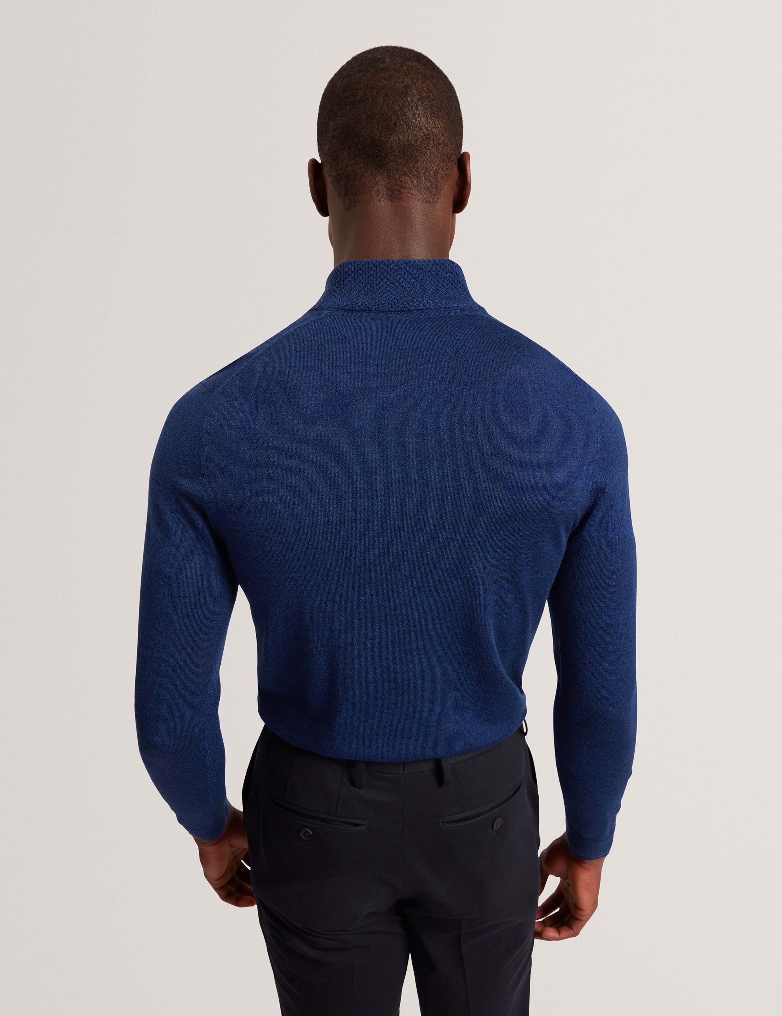 Pure Wool Logo Embroidery Half Zip Jumper 2 of 4