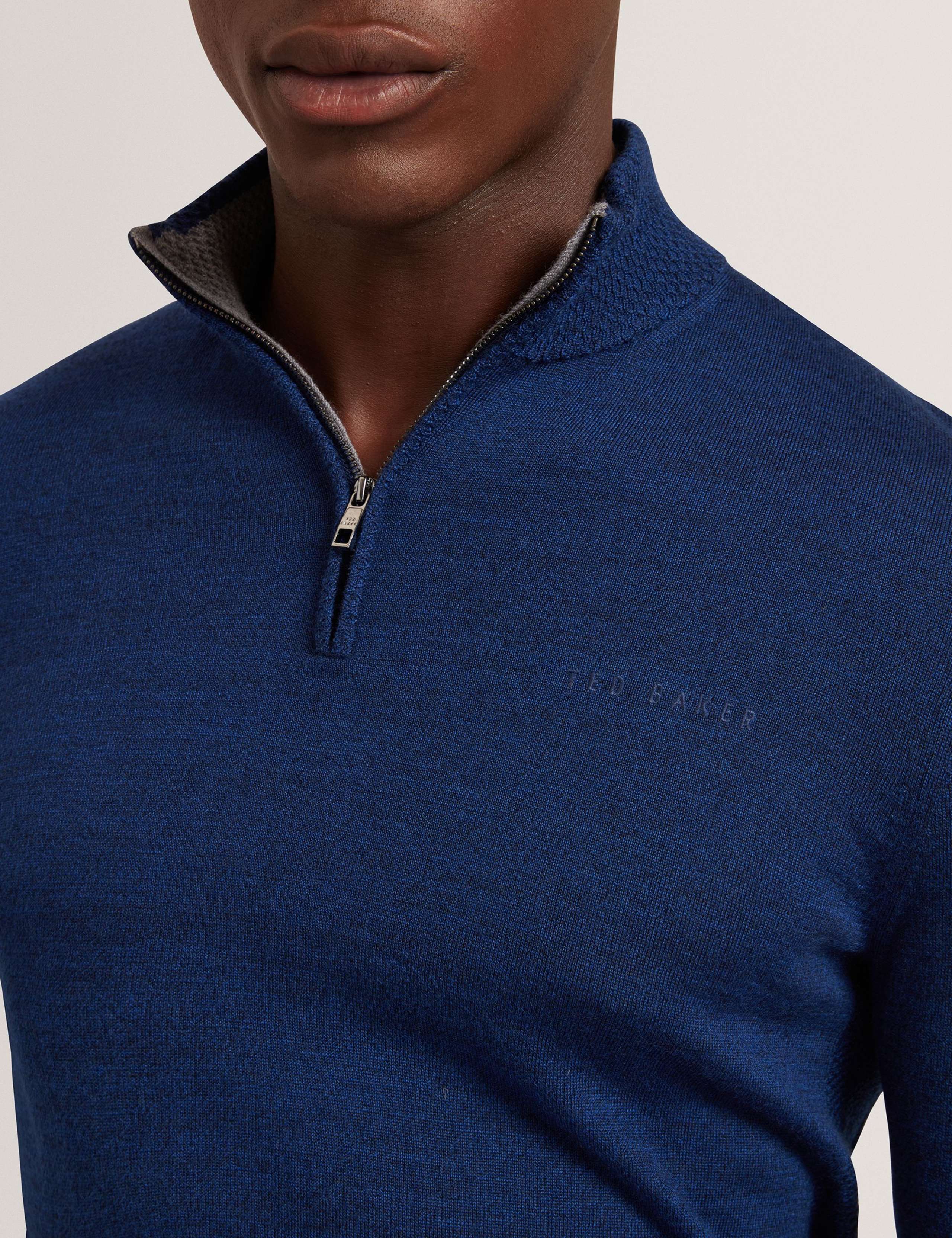 Pure Wool Logo Embroidery Half Zip Jumper 4 of 4