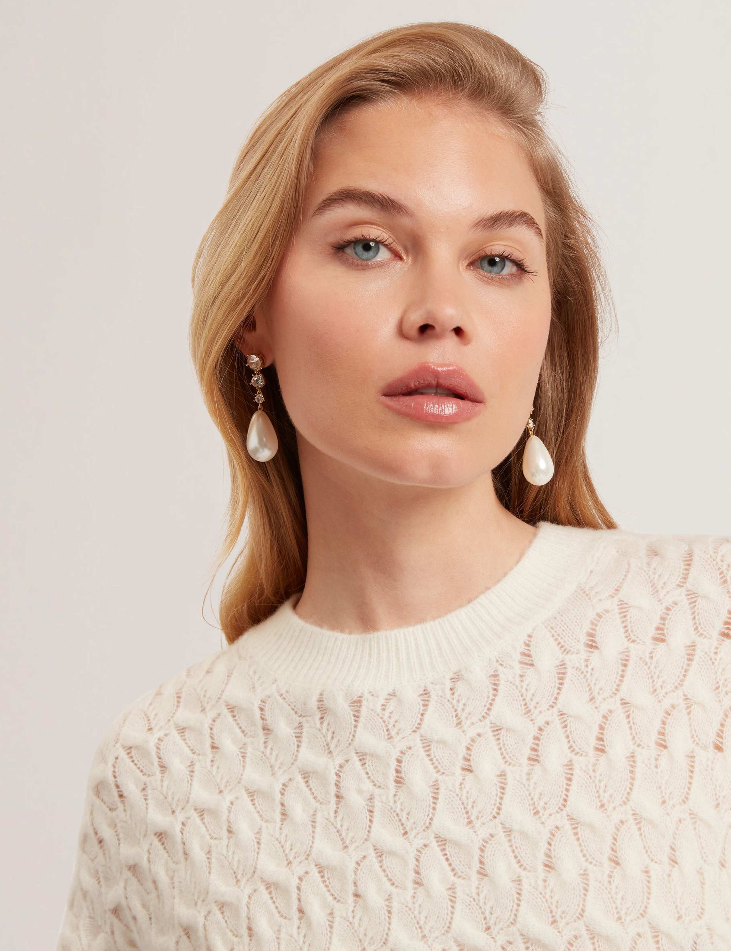 Wool Rich Pointell Crew Neck Jumper 4 of 6