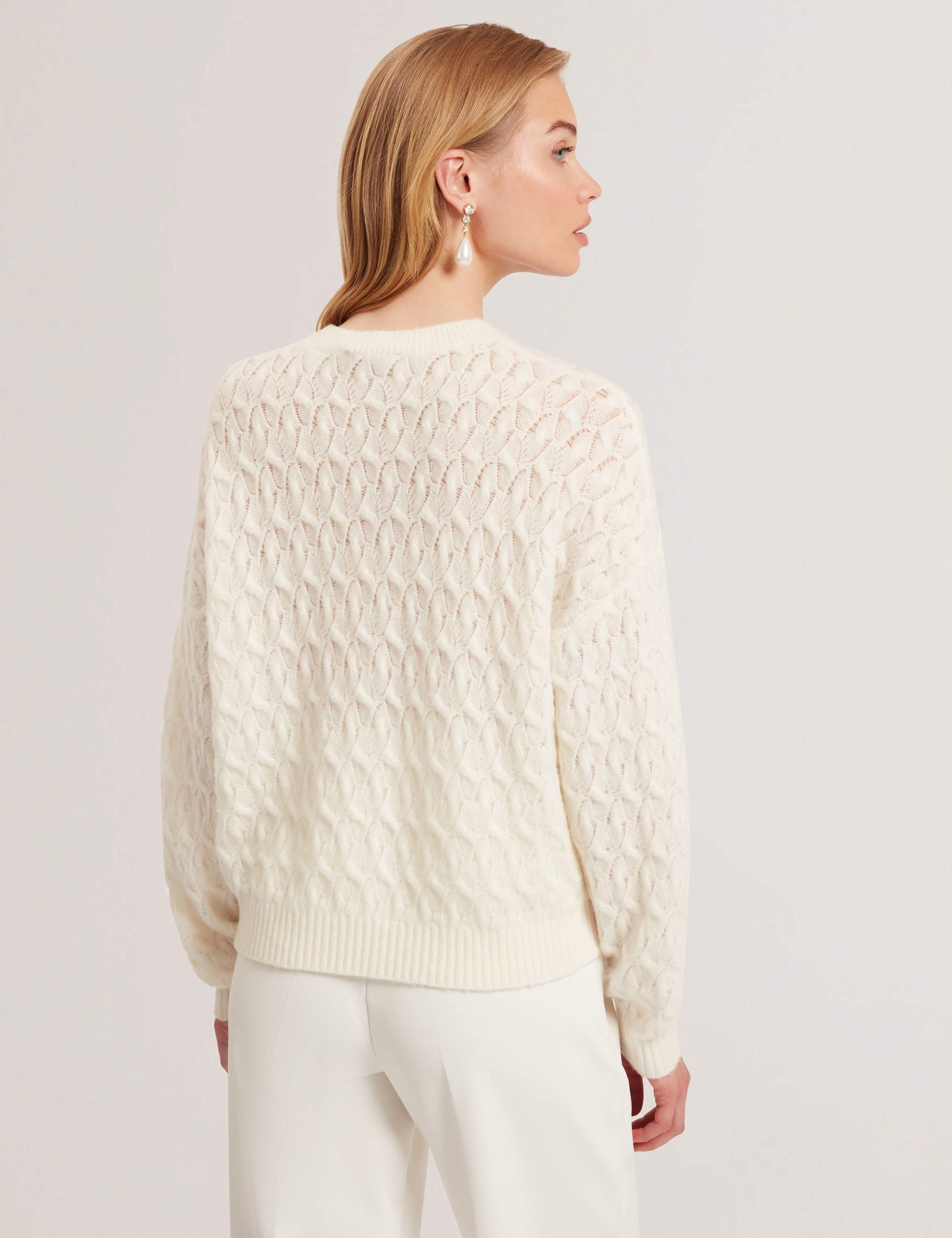 Wool Rich Pointell Crew Neck Jumper 6 of 6