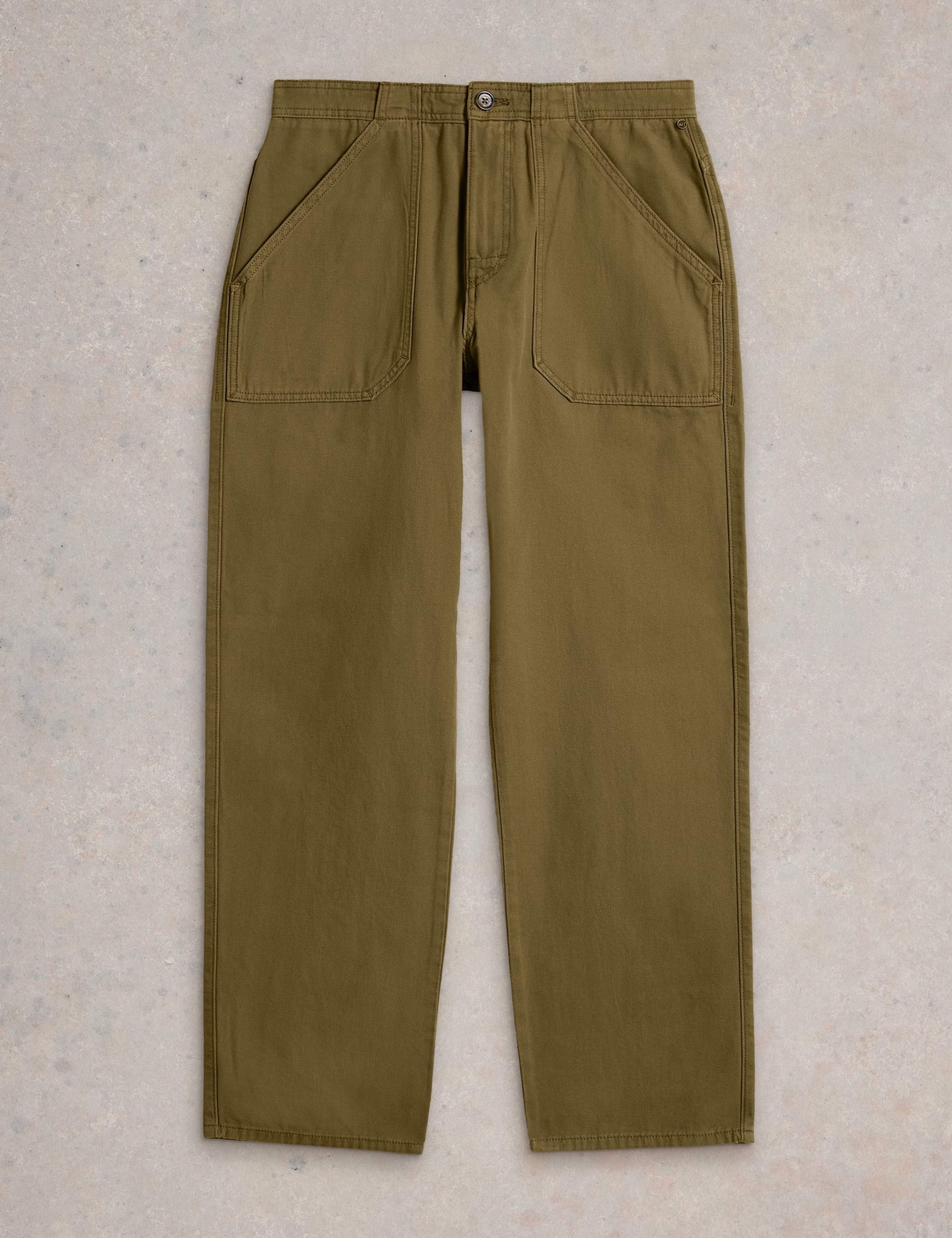 Regular Fit Pure Cotton Utility Trousers 2 of 6