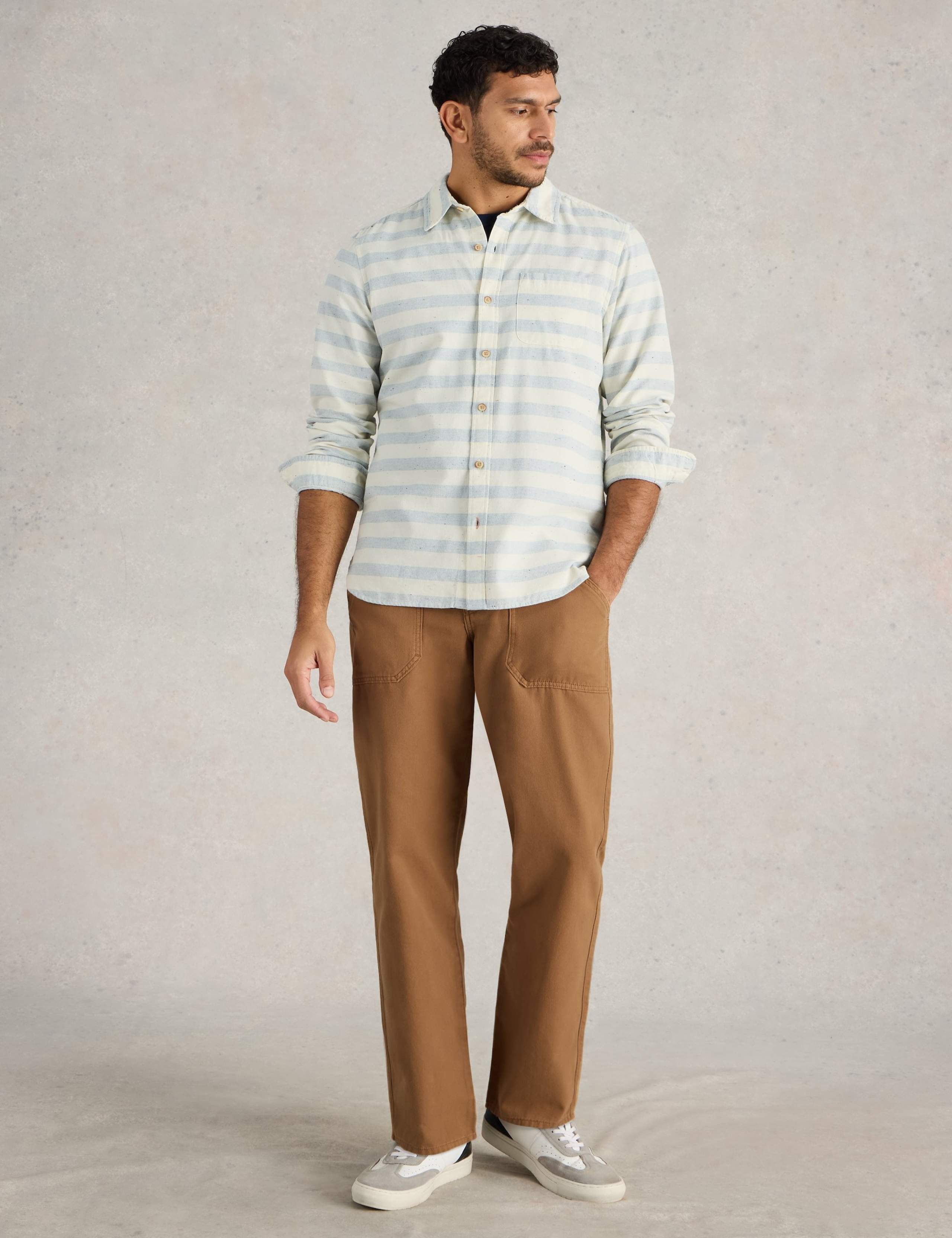 Regular Fit Pure Cotton Utility Trousers 3 of 6