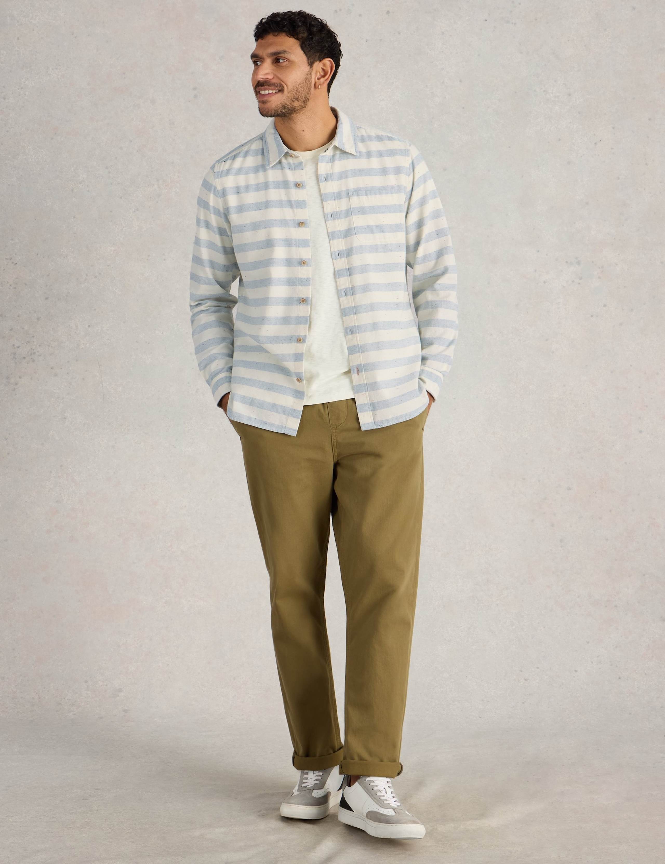 Easy Iron Pure Cotton Striped Shirt 4 of 7
