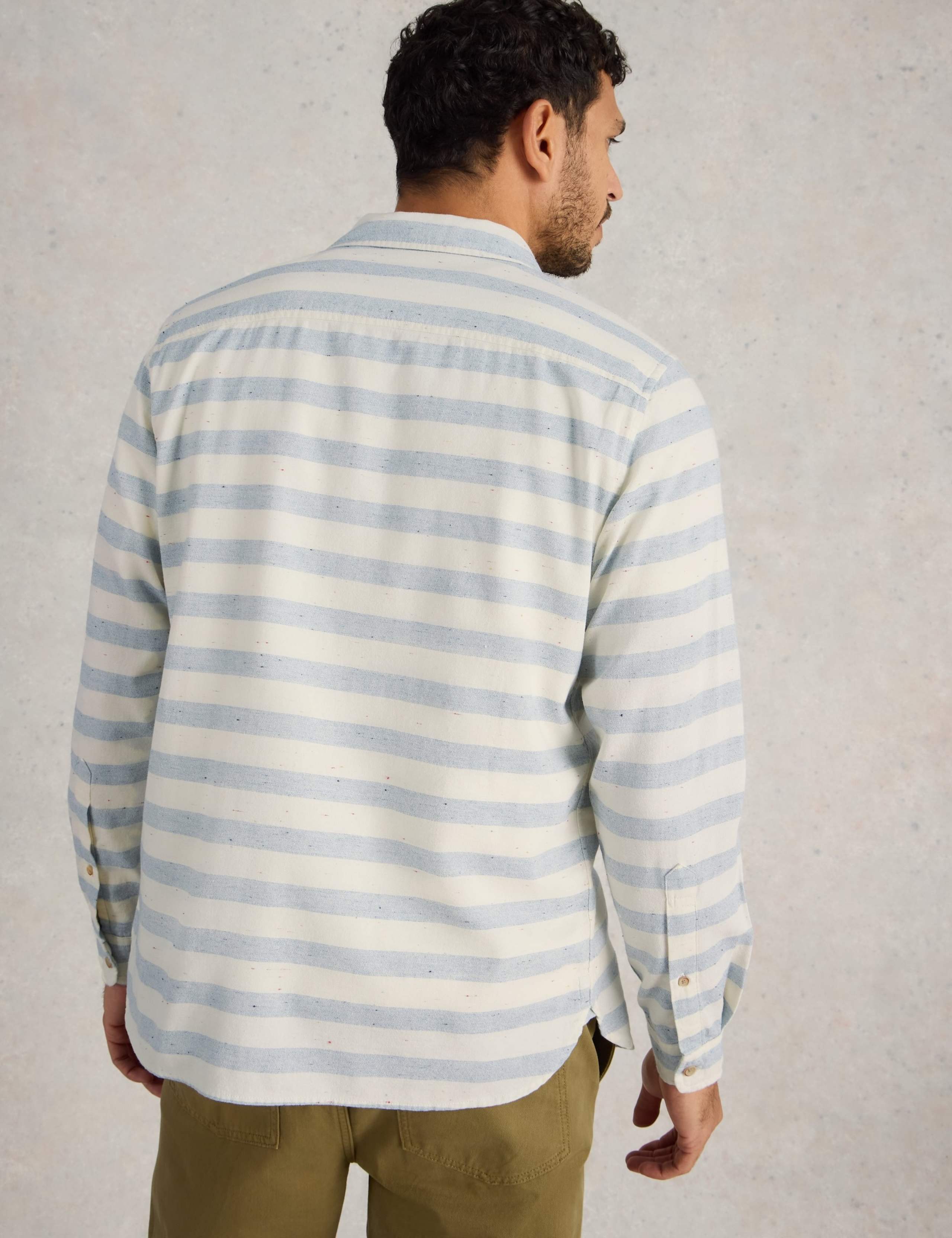 Easy Iron Pure Cotton Striped Shirt 5 of 7