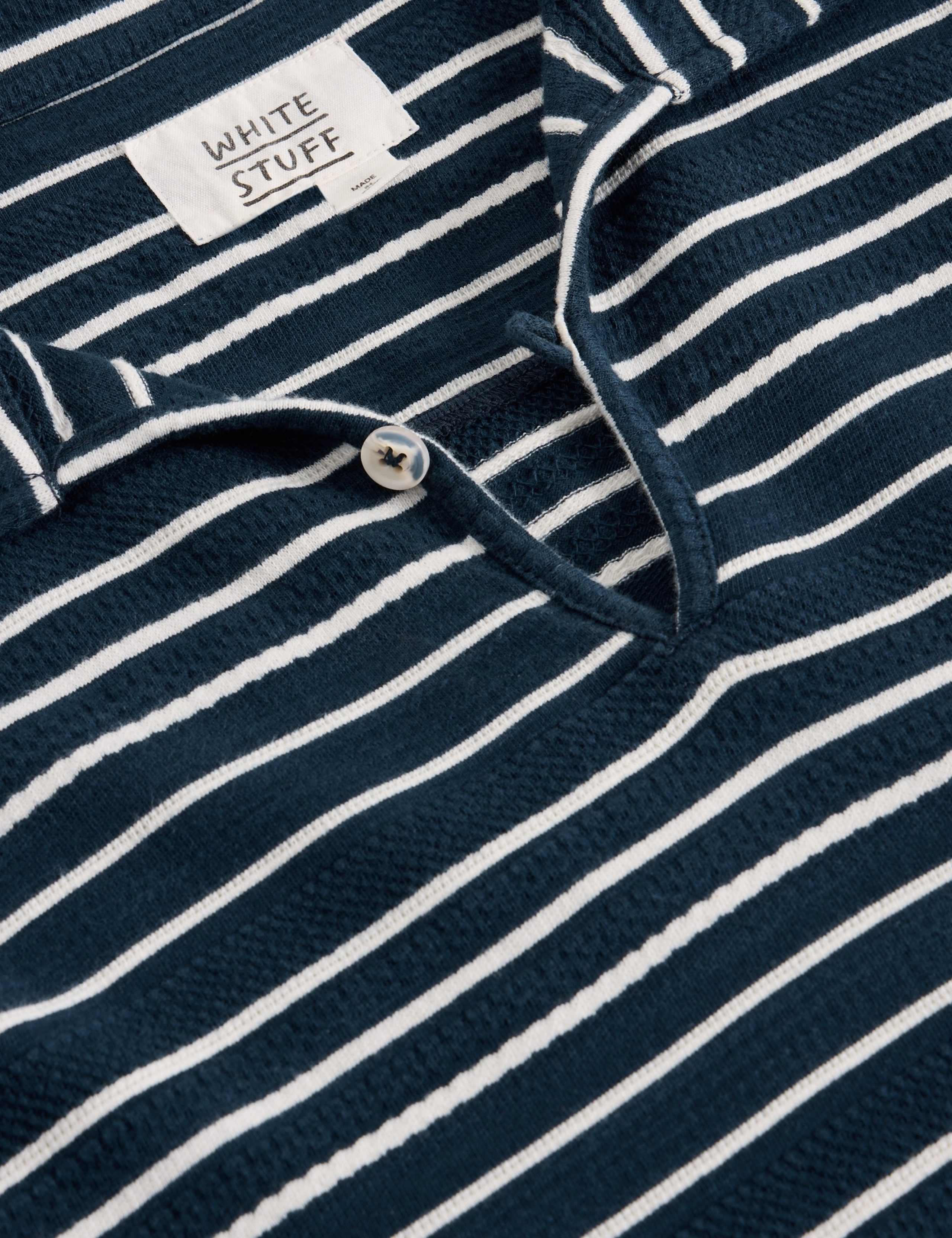 Pure Cotton Jacquard Striped Polo Shirt 6 of 6