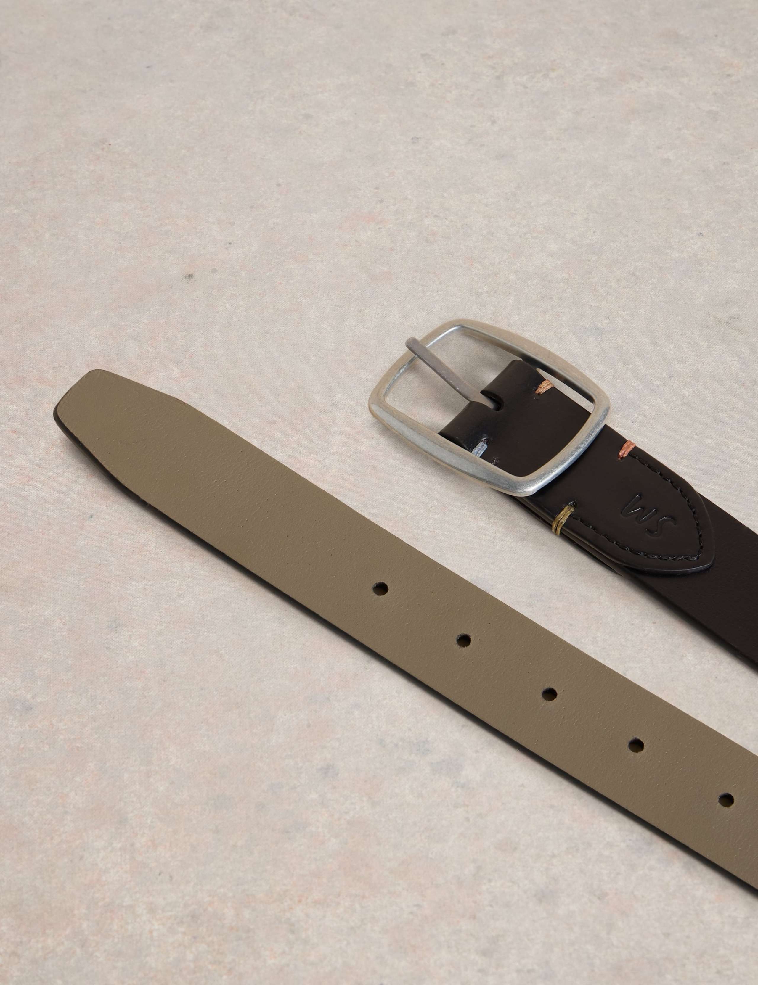 Leather Reversible Rectangular Buckle Belt 3 of 3