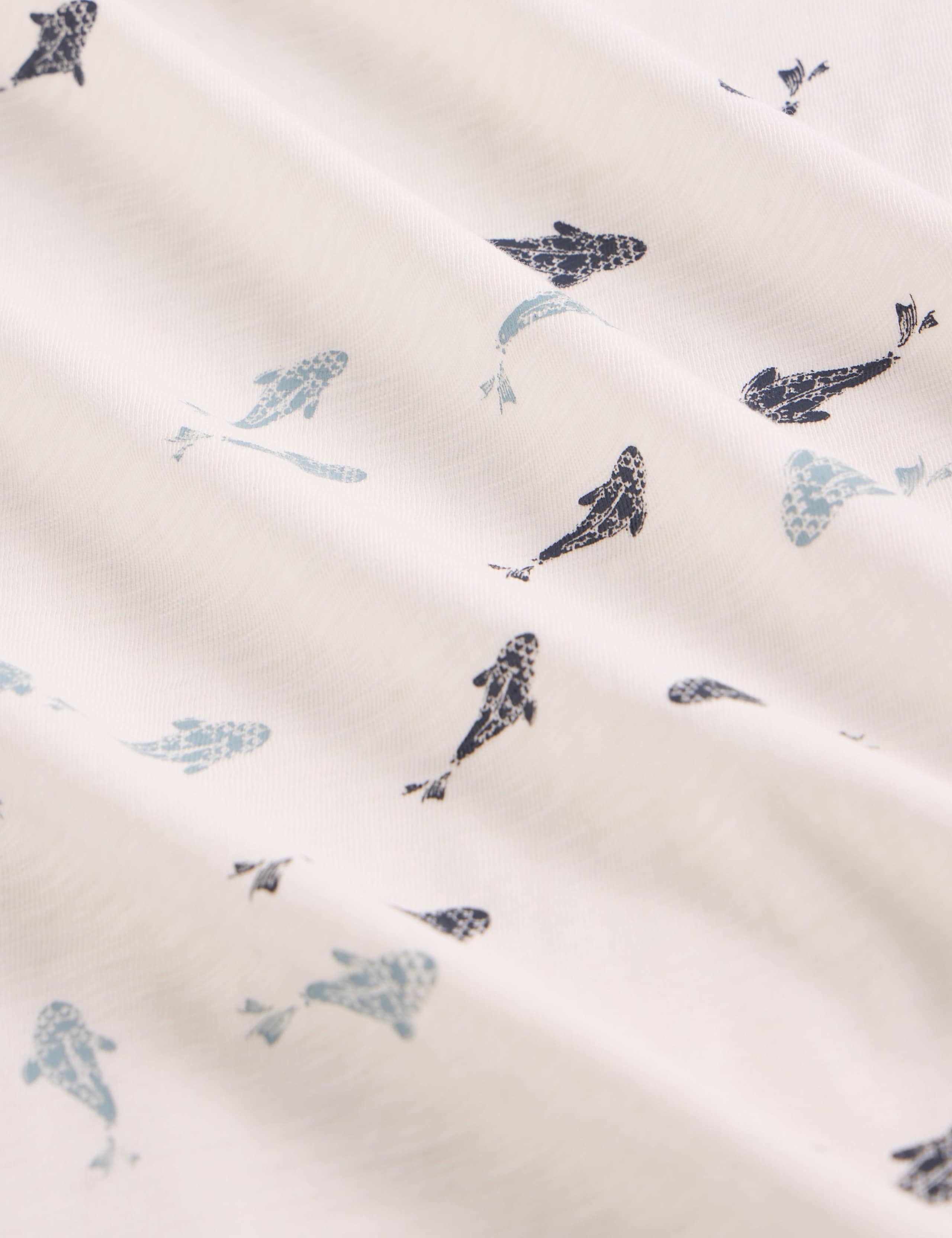 Pure Cotton Swimming Fish Graphic T-Shirt 6 of 6