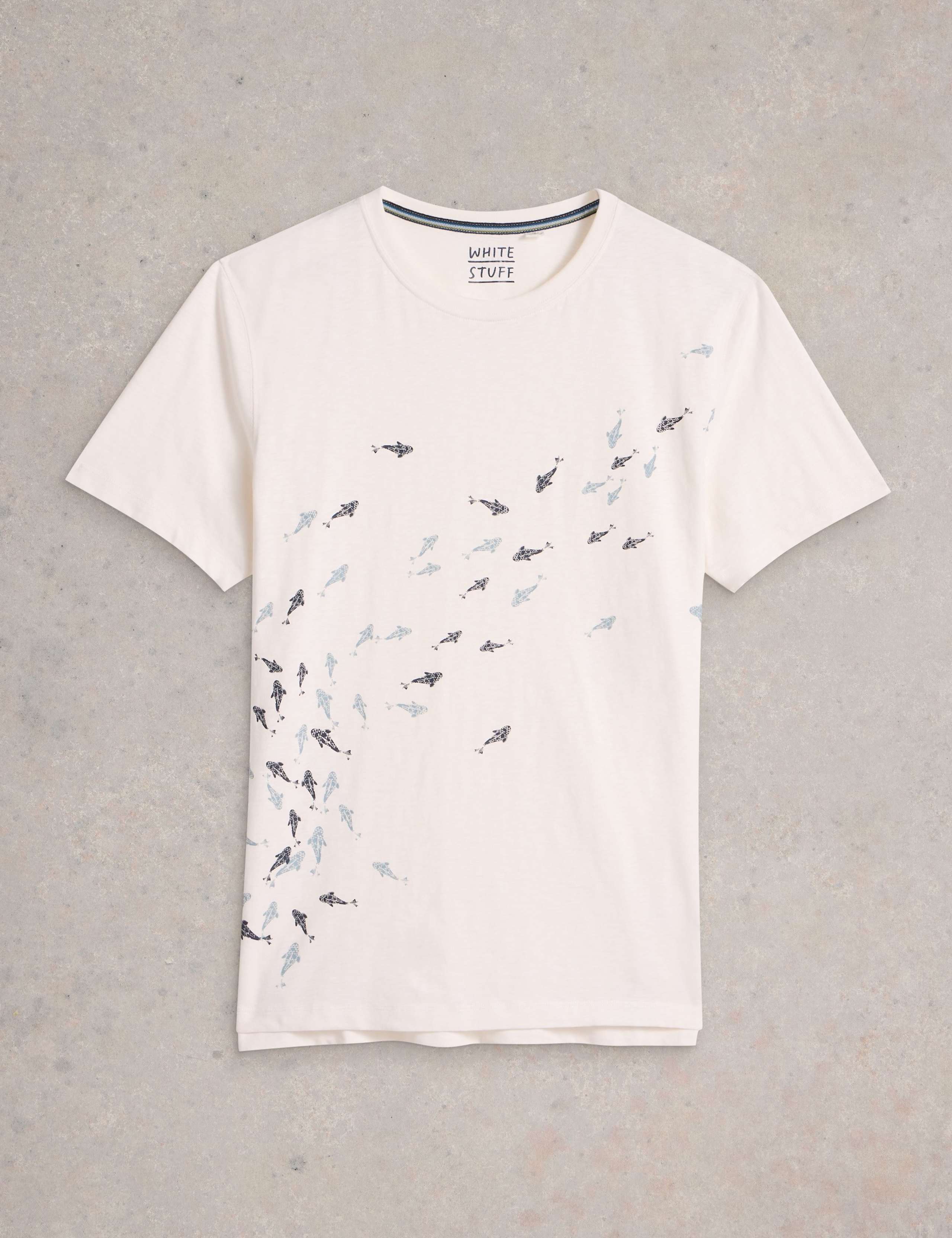Pure Cotton Swimming Fish Graphic T-Shirt 2 of 6