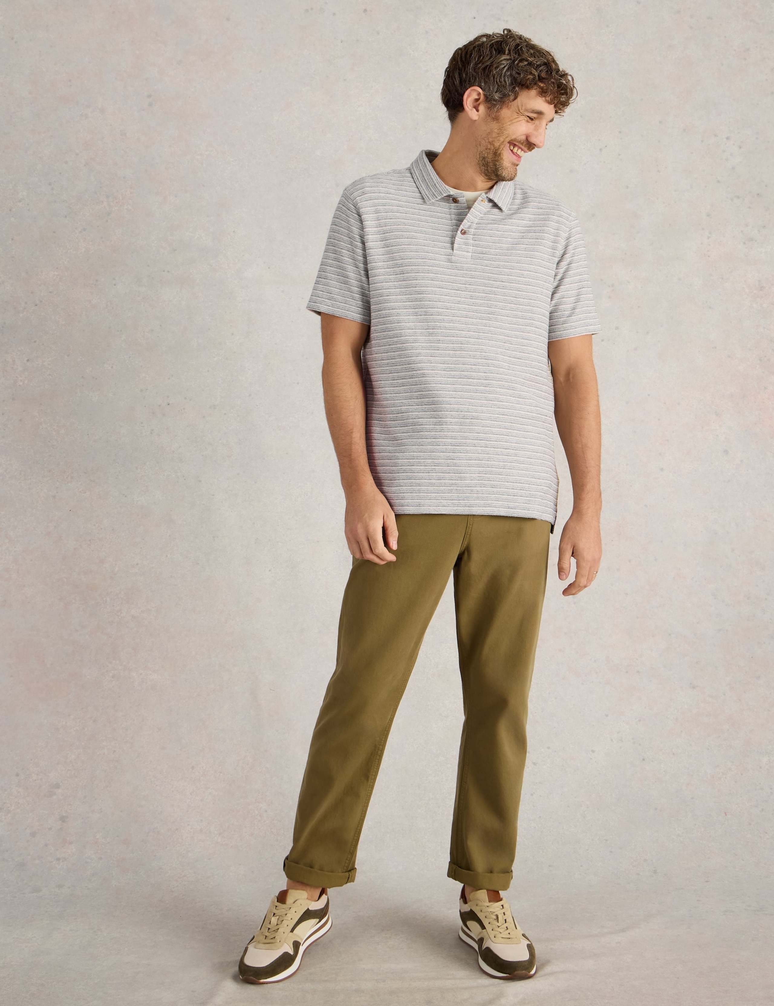Pure Cotton Striped Polo Shirt 3 of 6