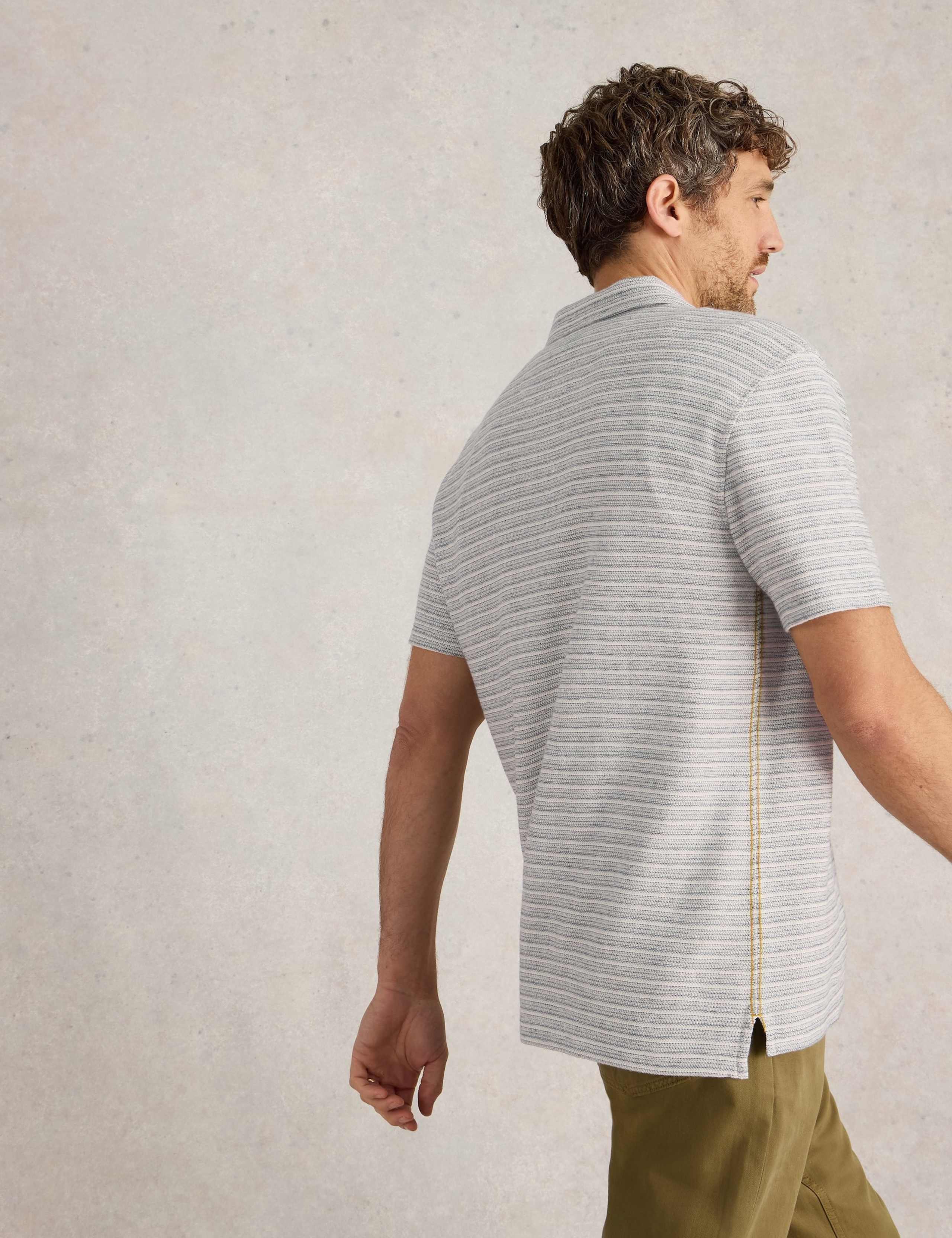 Pure Cotton Striped Polo Shirt 4 of 6