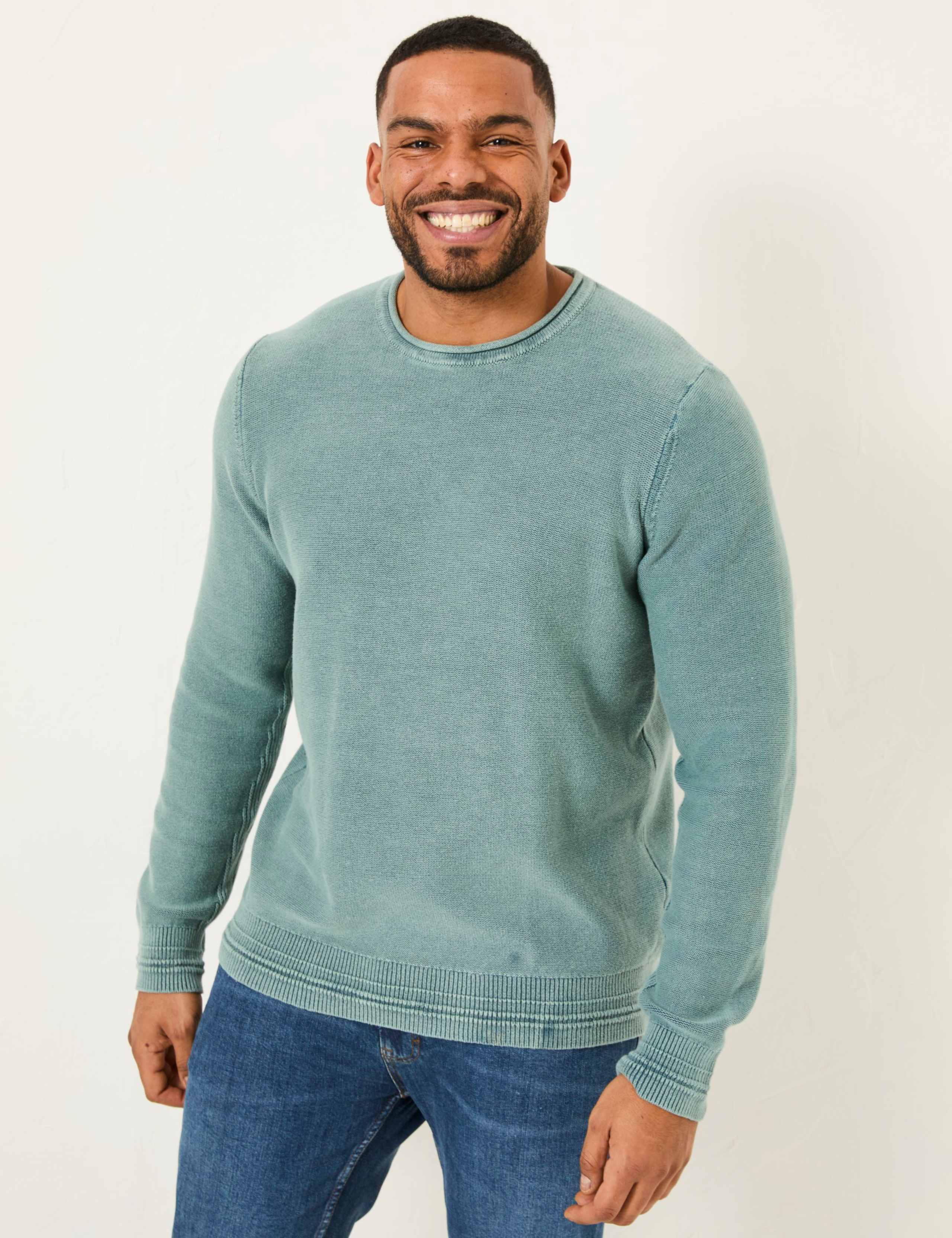 Pure Cotton Ribbed Textured Jumper 1 of 3