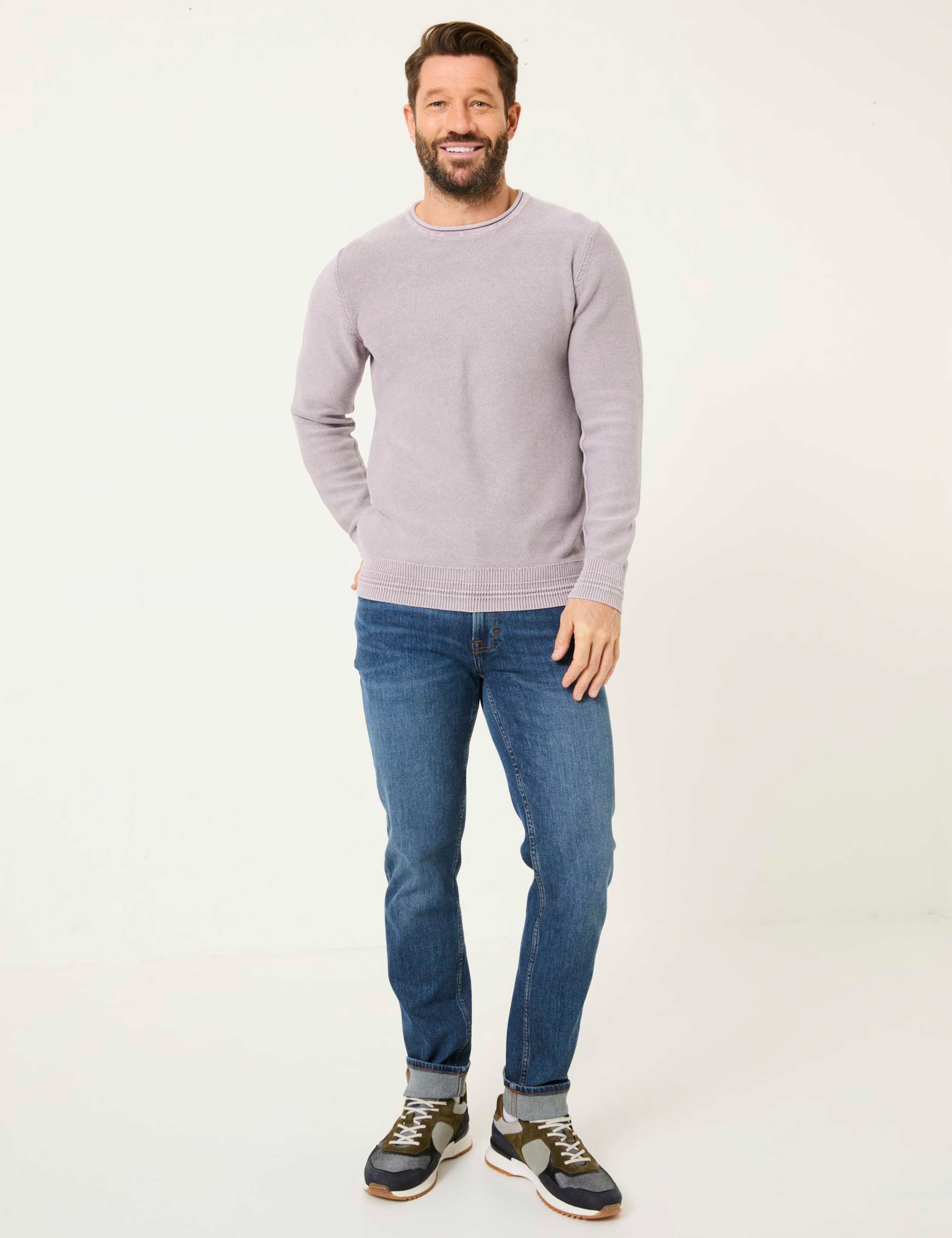 Pure Cotton Crew Neck Jumper 3 of 5