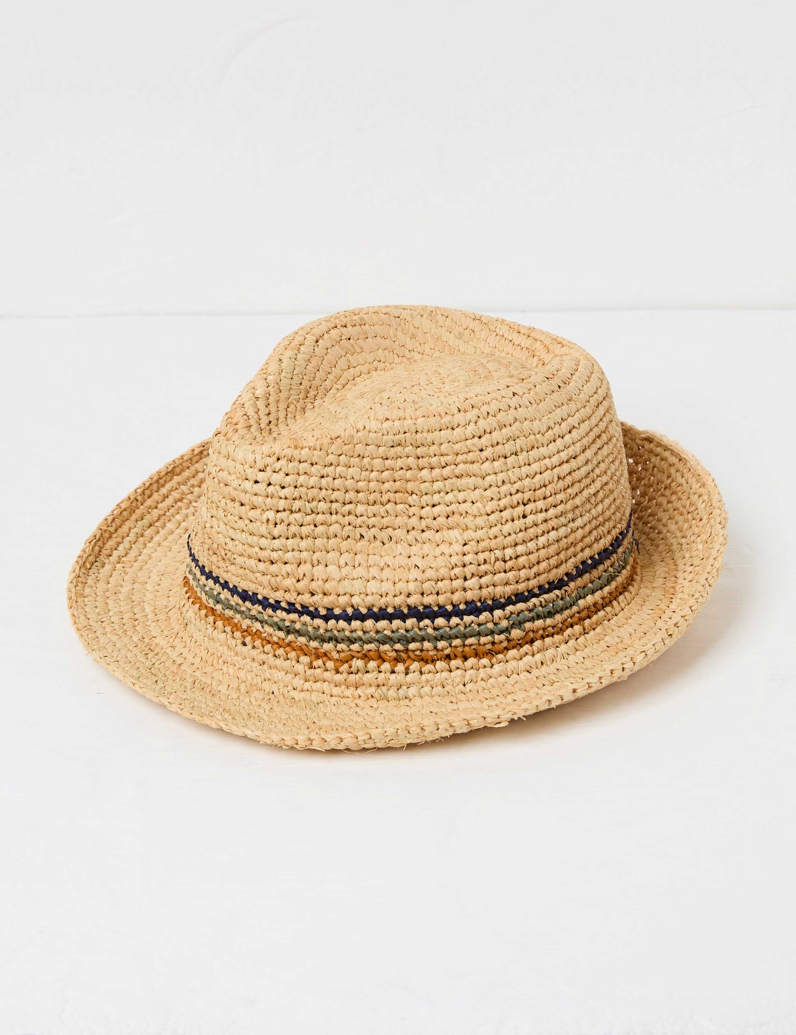 Raffia Striped Trilby Hat 3 of 4
