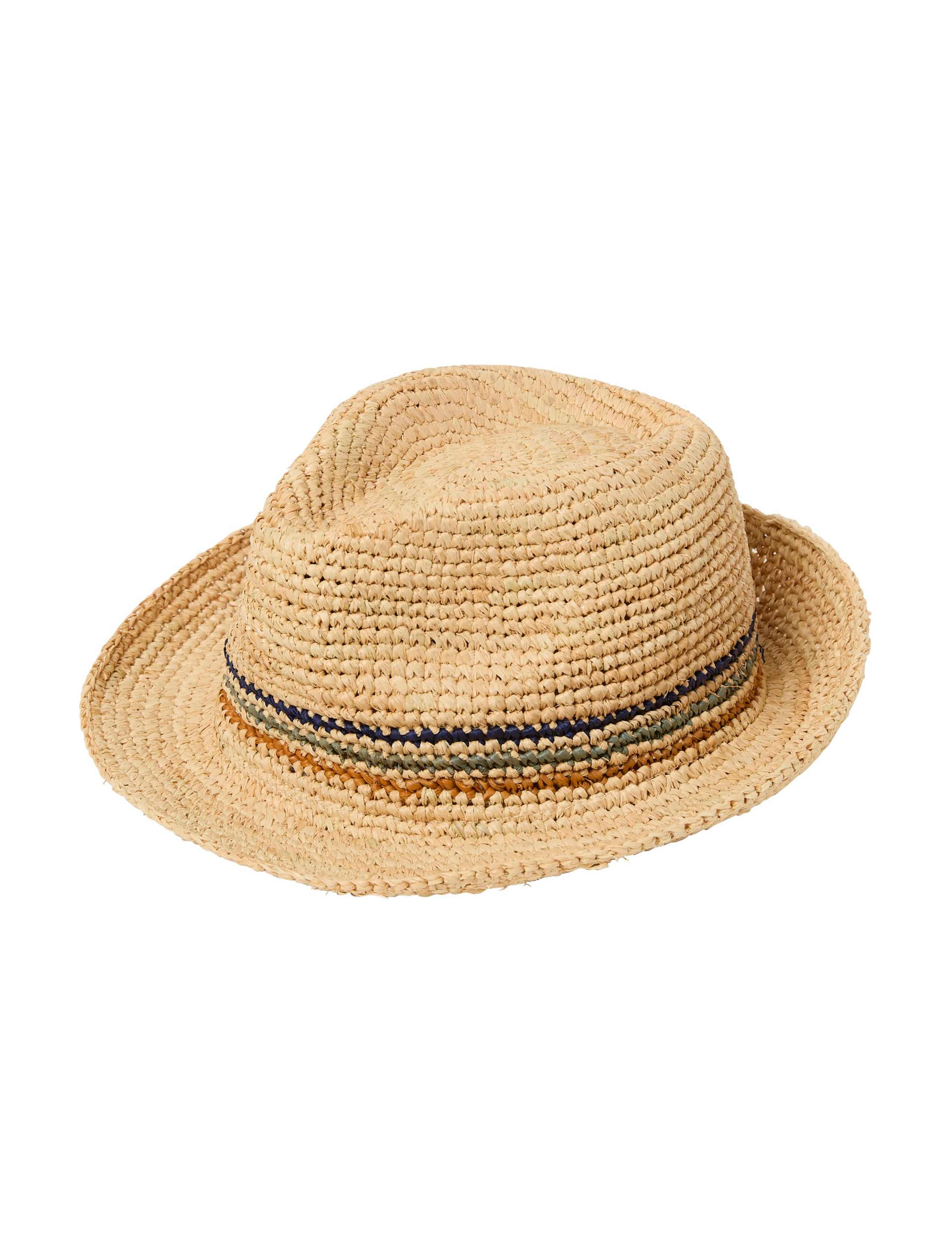 Raffia Striped Trilby Hat 4 of 4